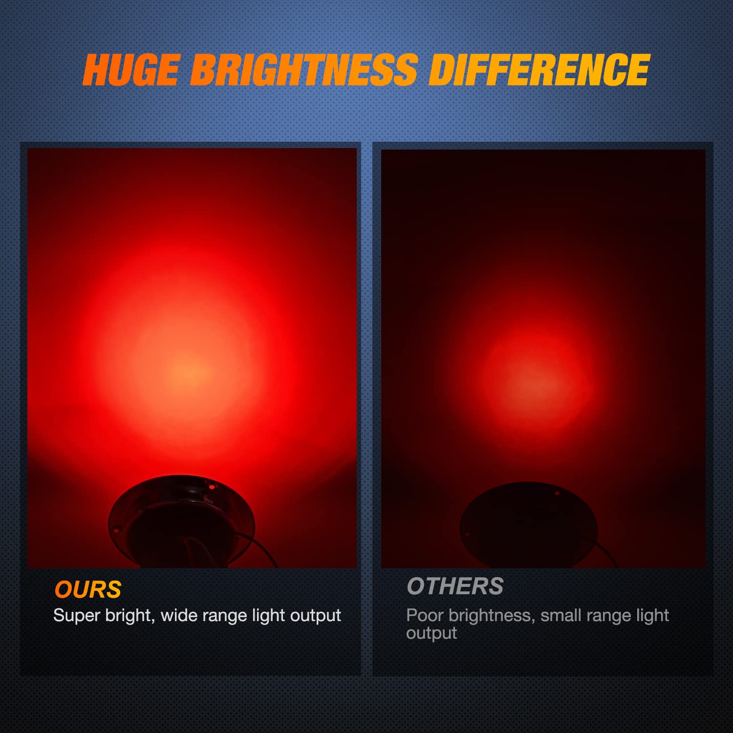 Nilight 4” Round Trailer Tail Light 2Pcs 24Led Red Stainless Steel Chrome Bezel Waterproof Stop Brake Turn Tail Lights For Truck Van Camper Boat Lorry