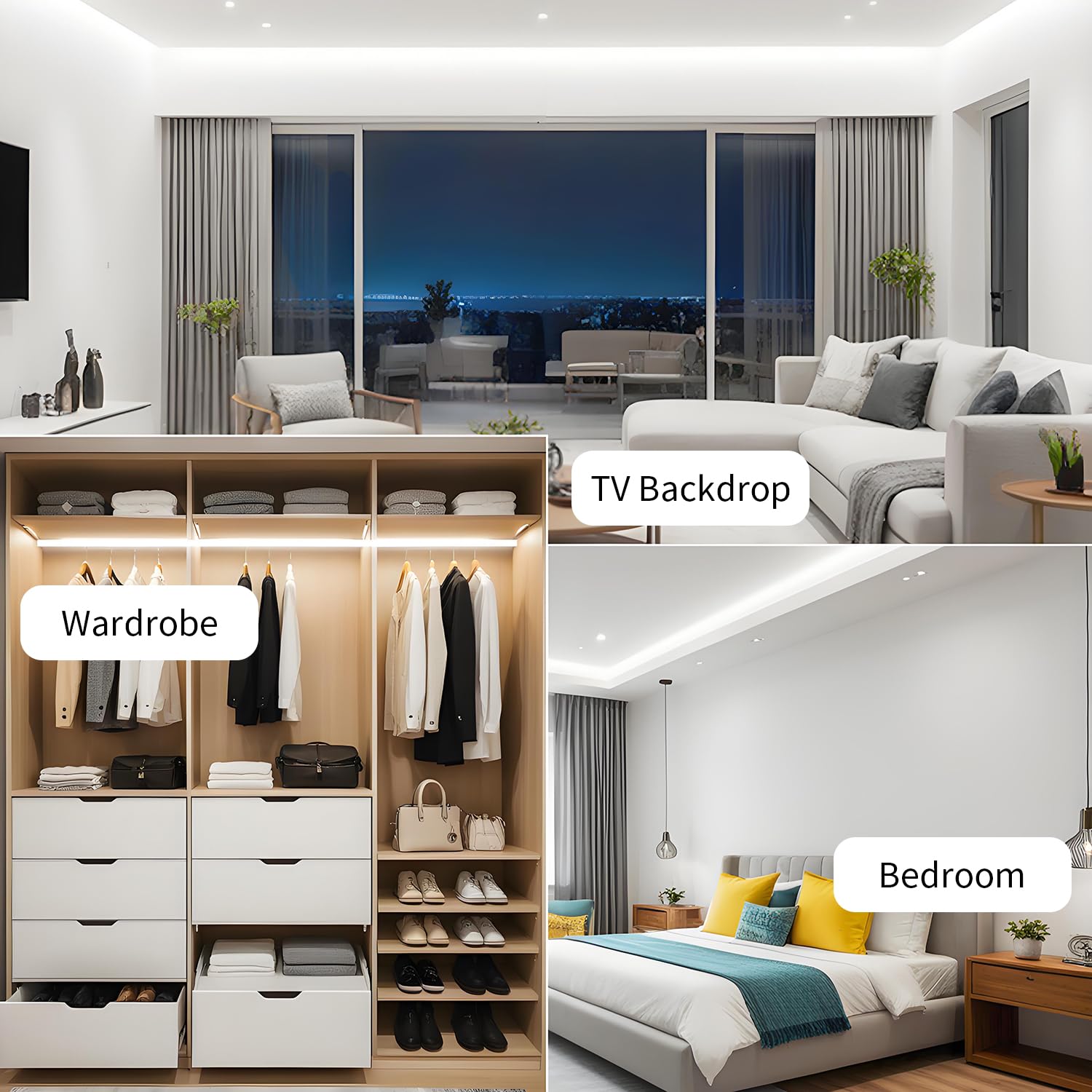 iNextStation USB LED Neon Lights Strip, 6.6ft, Waterproof, Dimmable, White, Model 2812 30L/m