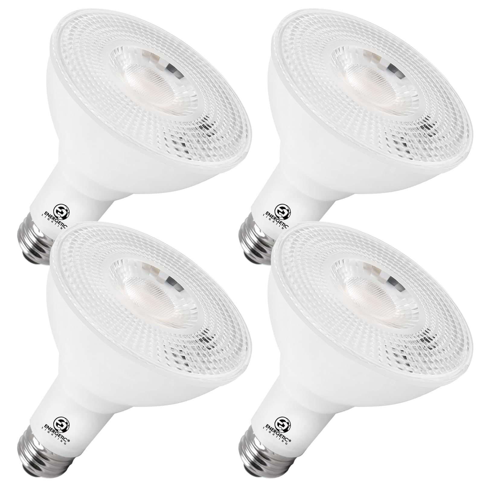 Energetic Par30 4-Pack Dusk To Dawn Led Outdoor Flood Light Bulb, 75 Watt Equivalent(11W), 850Lm, 5000K Daylight, E26 Base, Auto
