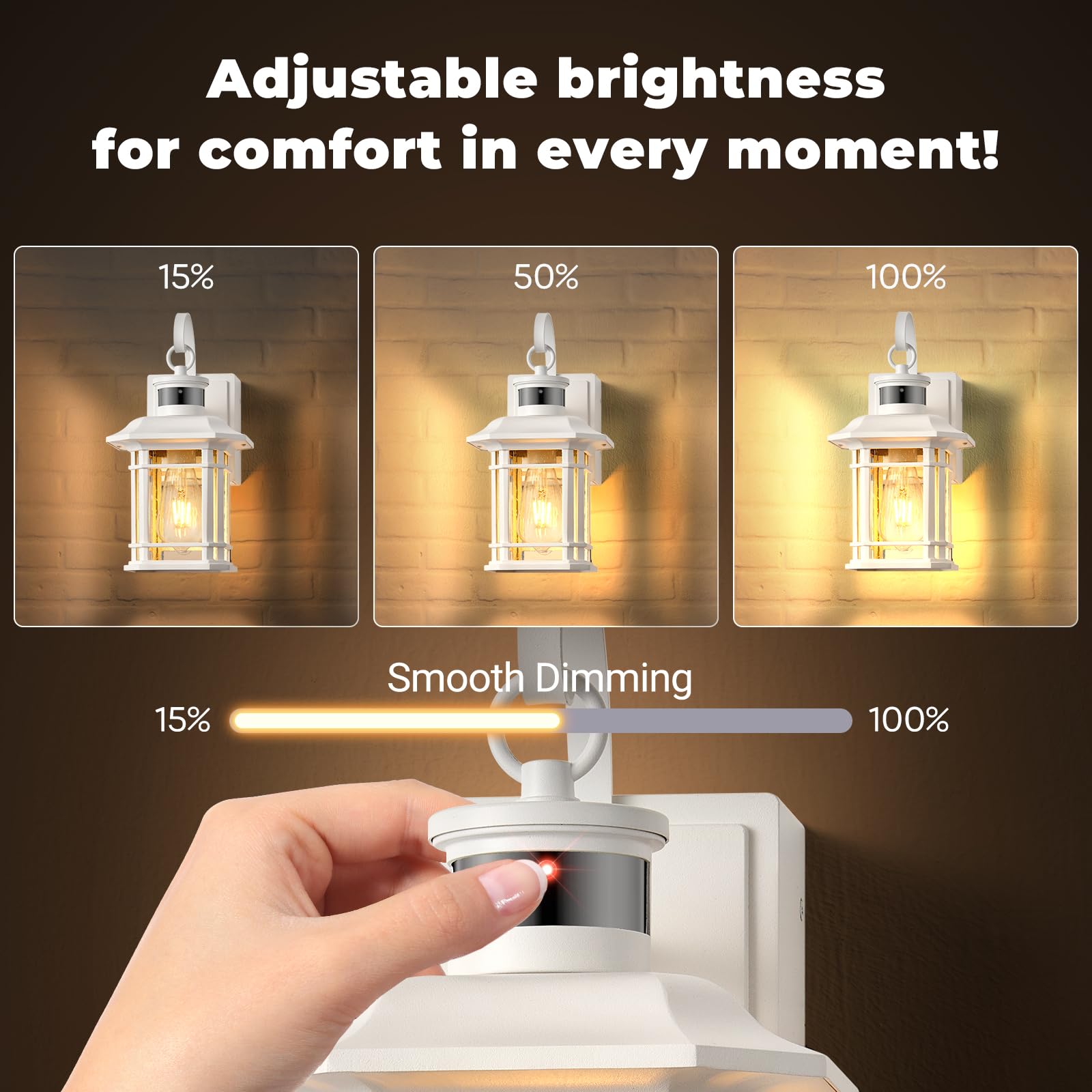 Opaxis White Outside Lights For House With Gfci Outlet  3 Modes Motion Sensor Porch Light With Outlet  Aluminum Dusk To Dawn Exterior Lighting Fixtures  For House  Porch  Garage