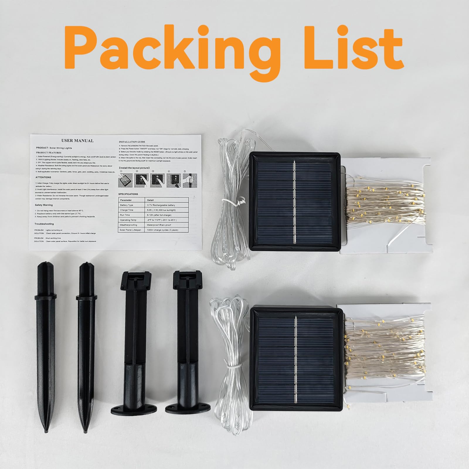 Solar String Lights Outdoor Waterproof 2 Pack Total 66Ft 200Led 8 Modes Twinkle Lights Solar Fairy Lights For Patio  Garden Yard Party Wedding Tree Christmas Halloween Decoration  Blue