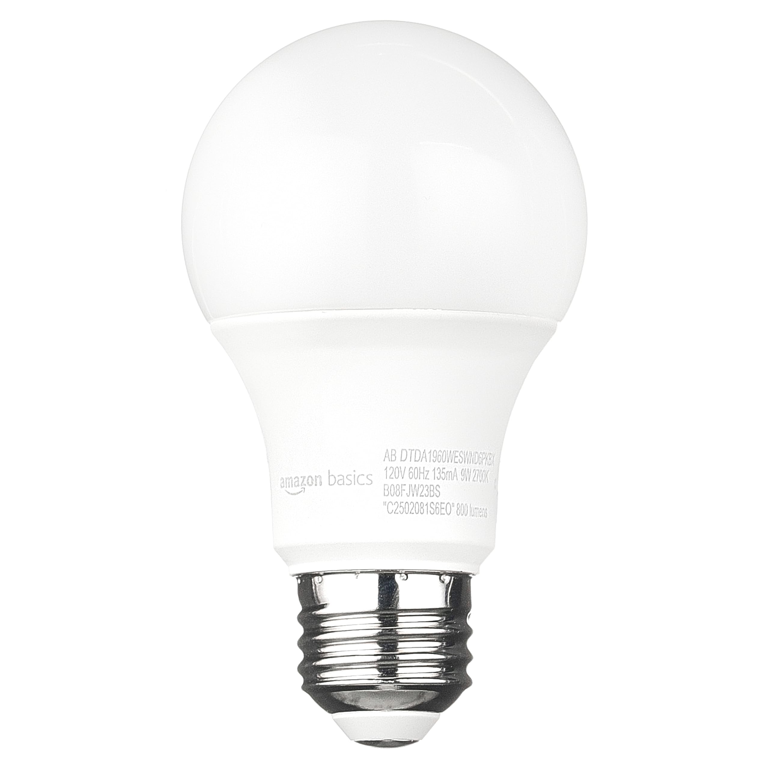 Amazon Basics A19 Dusk To Dawn Sensor Led Outdoor Light Bulb, 60W Equivalent, Energy-Efficient 9W, Soft White 2700K, E26 Base, 1