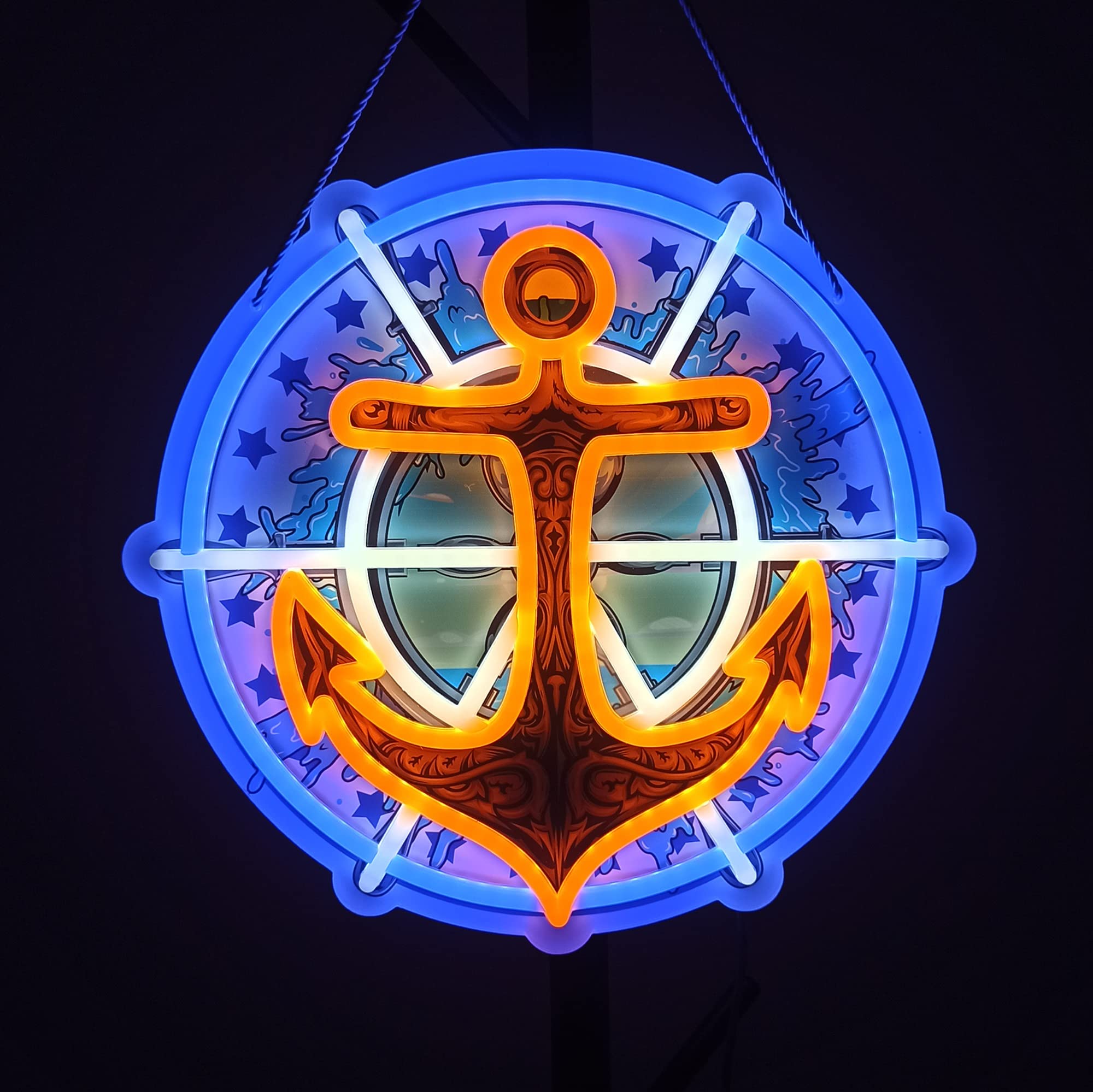 ASIUXIRS Neon Sign Wall Light for Bar, Club, Bedroom, 13x13 inch, Voyage Model