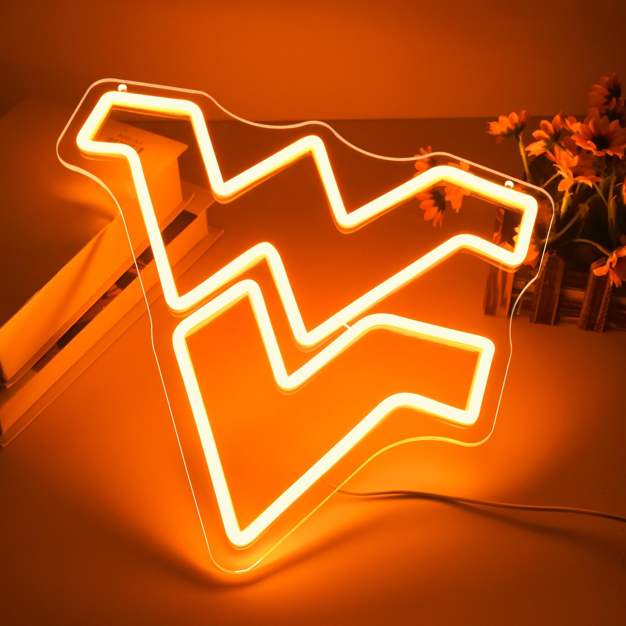 FTMGGDG University Neon LED Sign, Basketball Team Logo Light, 13.4x13 in, Acrylic, W-Yellow, Model FMXD100