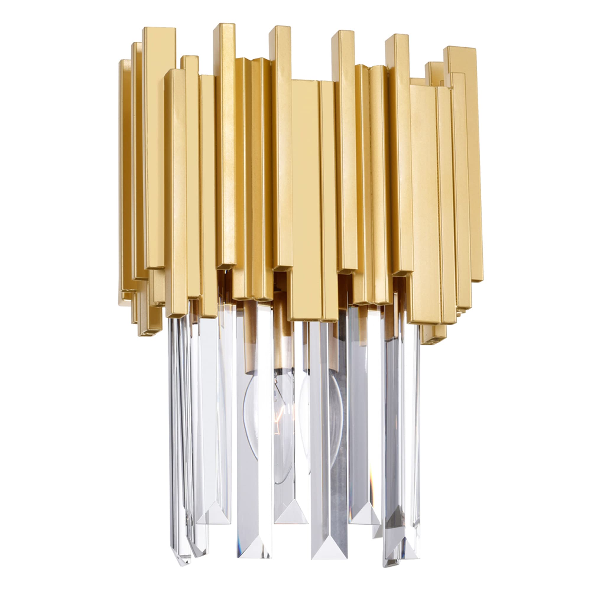Cwi Lighting Gold Contemporary Metal Wall Light - 1 Light Deco Fixture