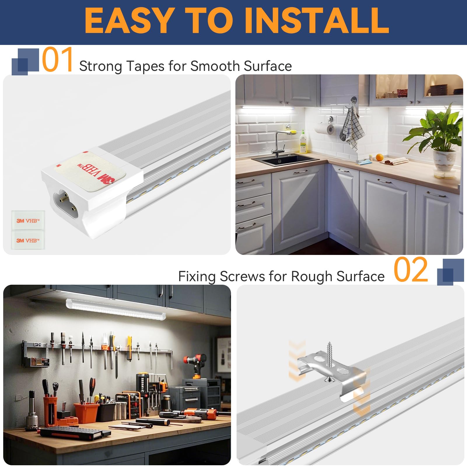 CNSUNWAY LED Shop Light 20W V-Shape T8 Tube Fixtures 1.5FT Cool White 2 Pack Model SWT80018B3060