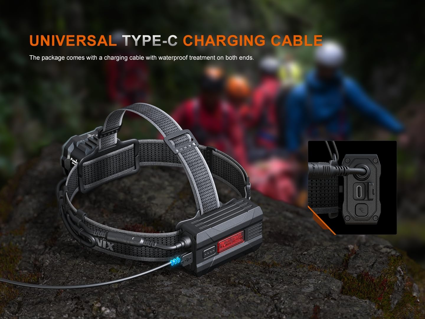 Fenix Hp35R Sar 4000 Lumen Usb-C Rechargeable Headlamp, With Spotlight And Floodlight And Flame Retardant Headband For Search An