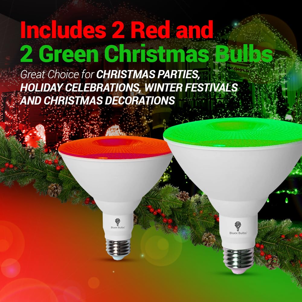 Bluex Bulbs LED Par38 Flood Light Bulb - 18W (120W Equivalent) - Dimmable - Blue - 2 Pack