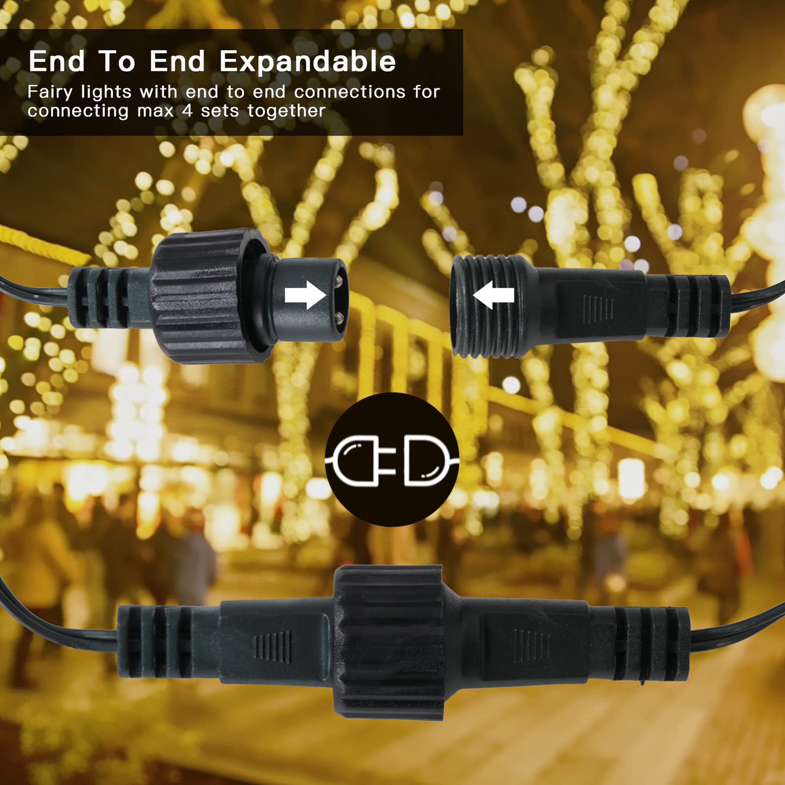 300 Led Christmas String Lights, 108Ft - Ul Certified Outdoor & Indoor Fairy Lights For Tree, Patio, Garden, Party, Wedding, Hal