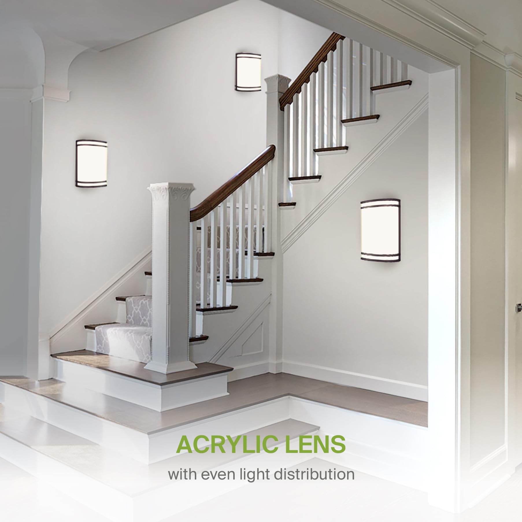 ASD LED Wall Mount Light Fixture - 10 Inch Adjustable 3000K/4000K/5000K - Oil-Rubbed Bronze - 4 Pack - Model A-LWS-11