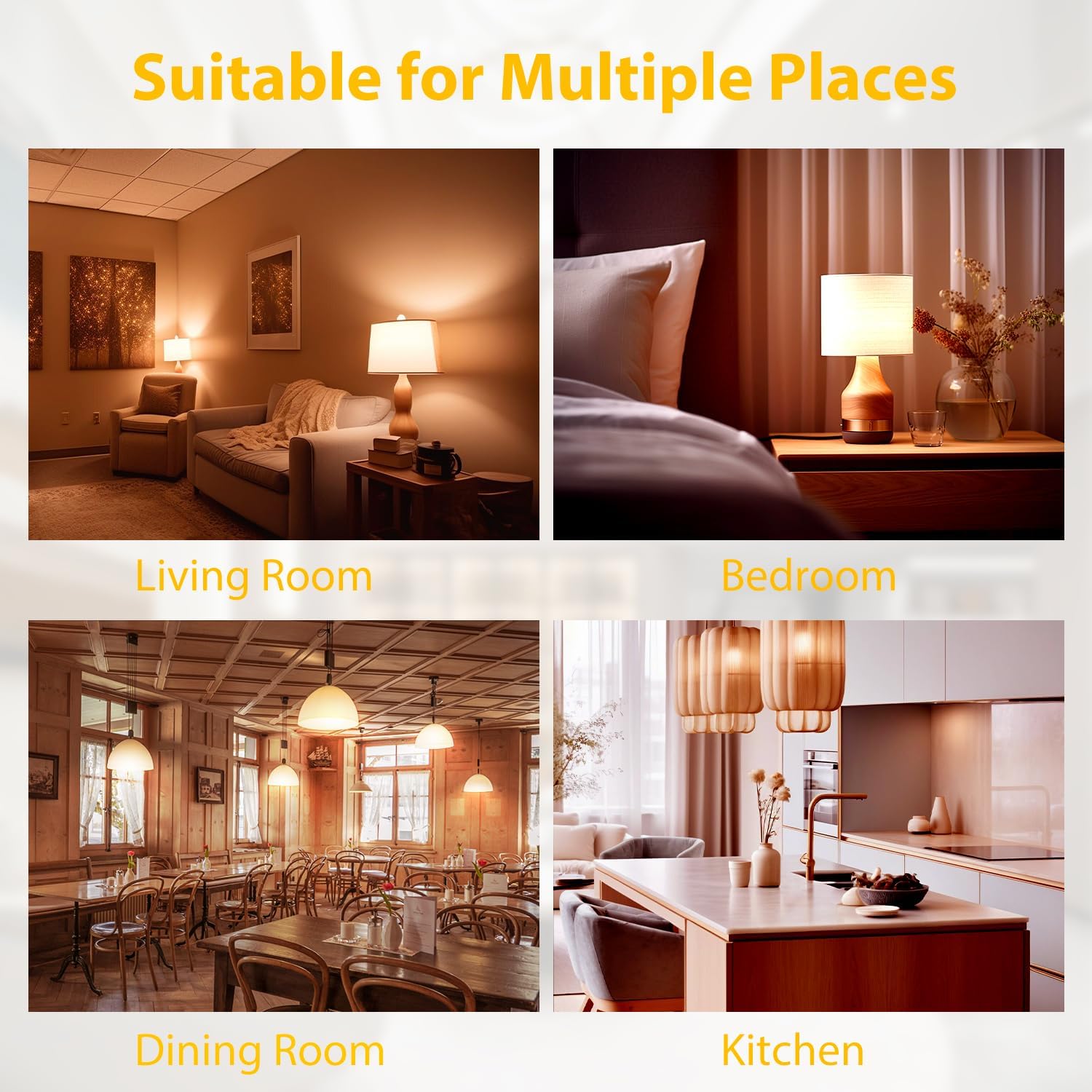 Dalattin 24 Pack Led Light Bulbs Soft White 2700K, 60 Watt Equivalent A19 Standard Bulbs, E26 Base, 800 Lm, Efficient 9W Energy Saving, Non-Dimmable, 80+ Cri,120V, Ul Listed, For Living Room, Office