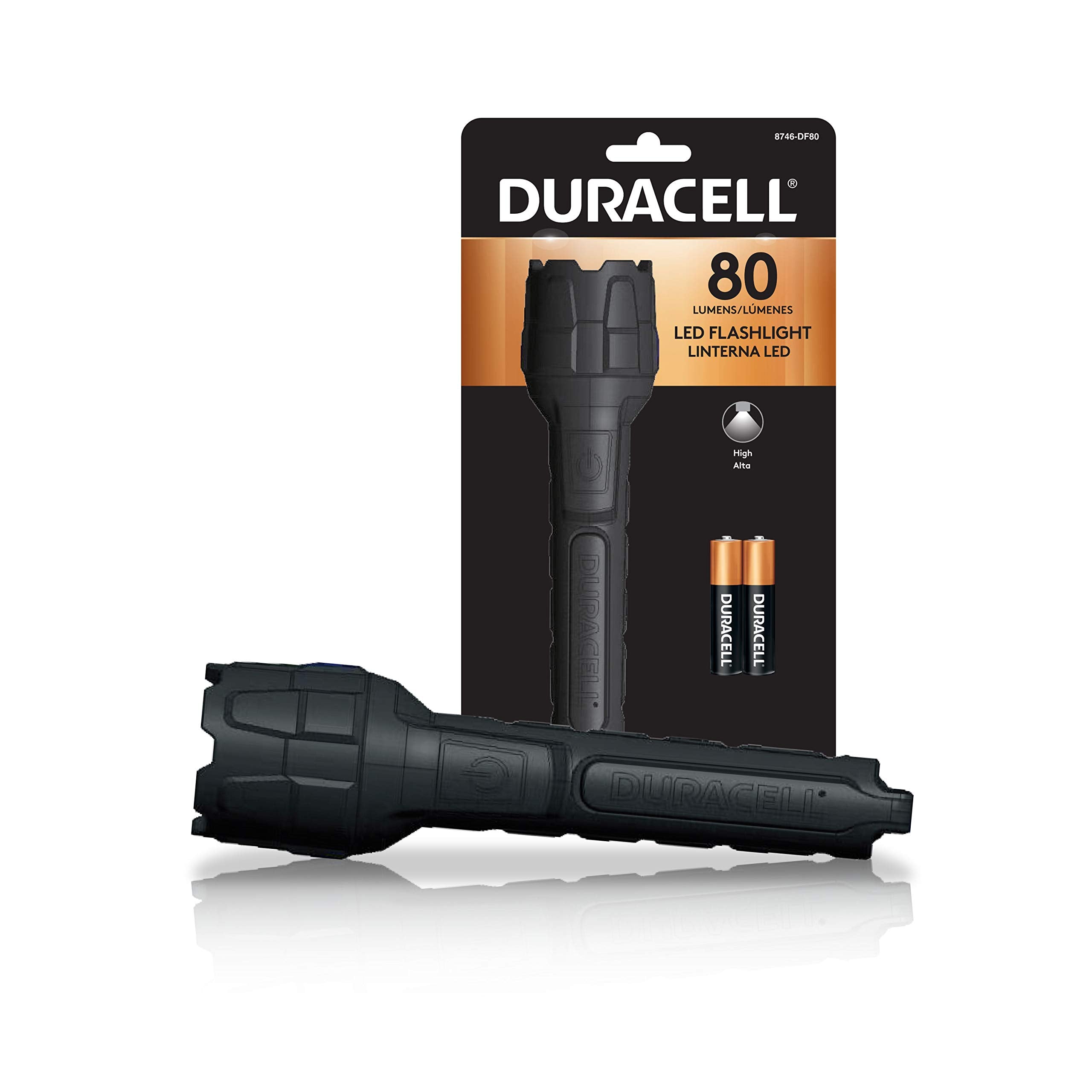 Infinity X1 80 Lumen Heavy Duty Rubber Flashlight - Rubberized Construction, Comfort Grip, Includes 2-AAA Batteries, Black