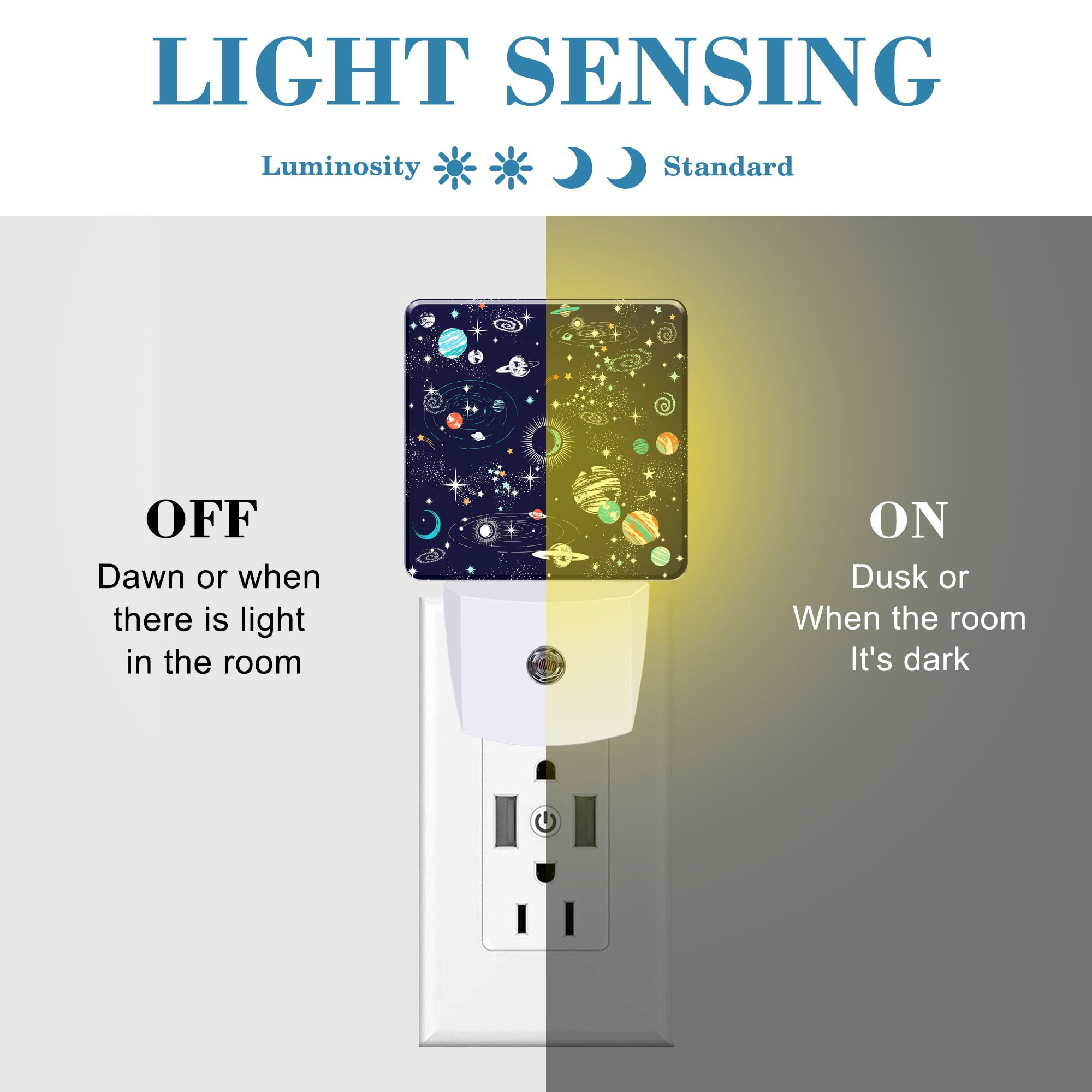 Uiaoiais Night Light For Kids Girls Boys, Space Galaxy Constellation Led Night Light Plug Into Wall With Dusk To Dawn Sensor For