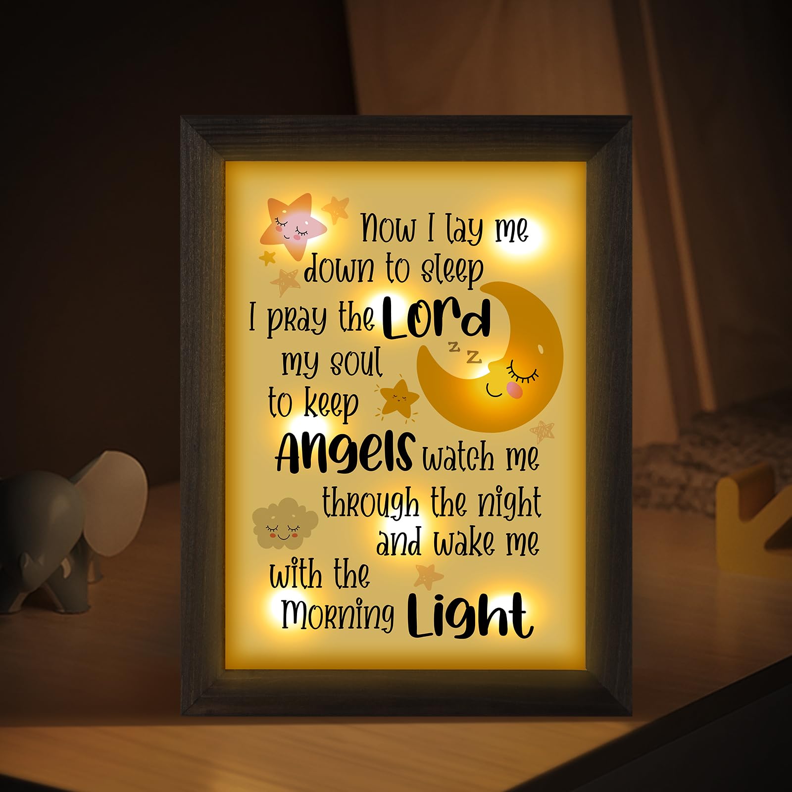 Baptism Gifts For Baby - Christening Gifts For Girls And Boys  Nursery Decor Night Light - Now I Lay Me Down To Sleep
