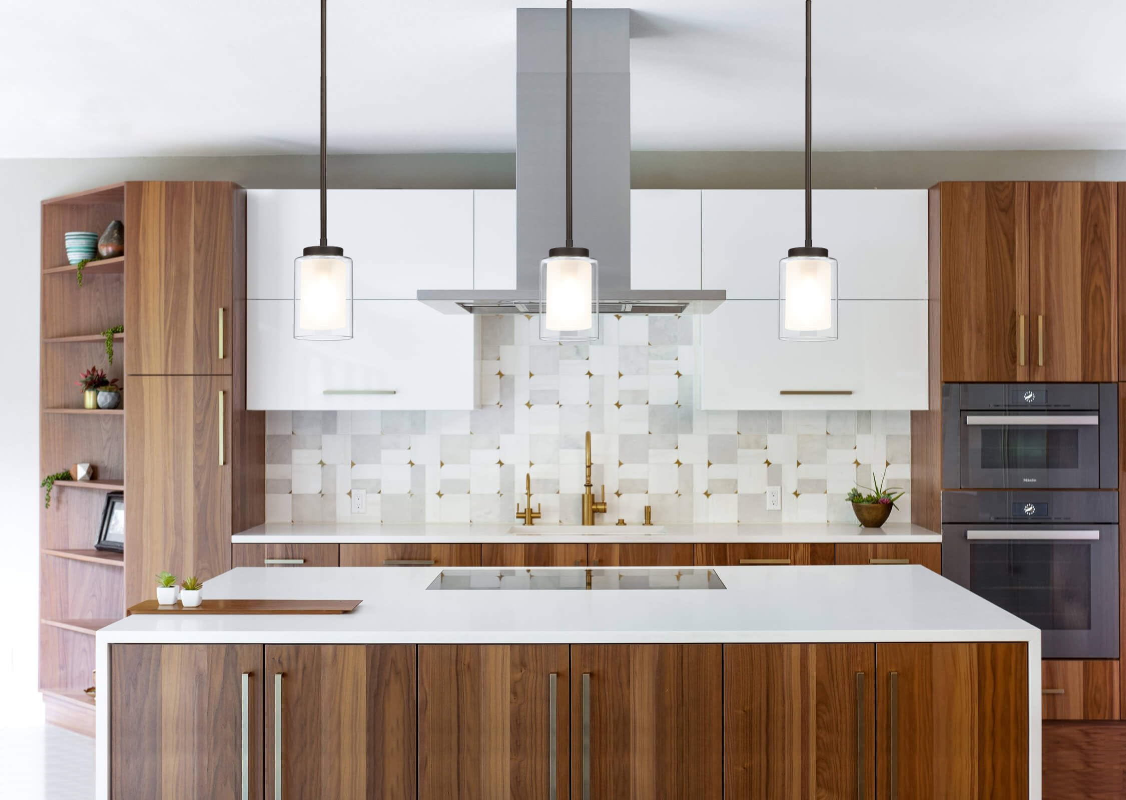 Xinbei Lighting Pendant Lighting Modern 1 Light Mini Pendant Light With Dual Glass In Dark Bronze, Adjustable Hanging Ceiling Li