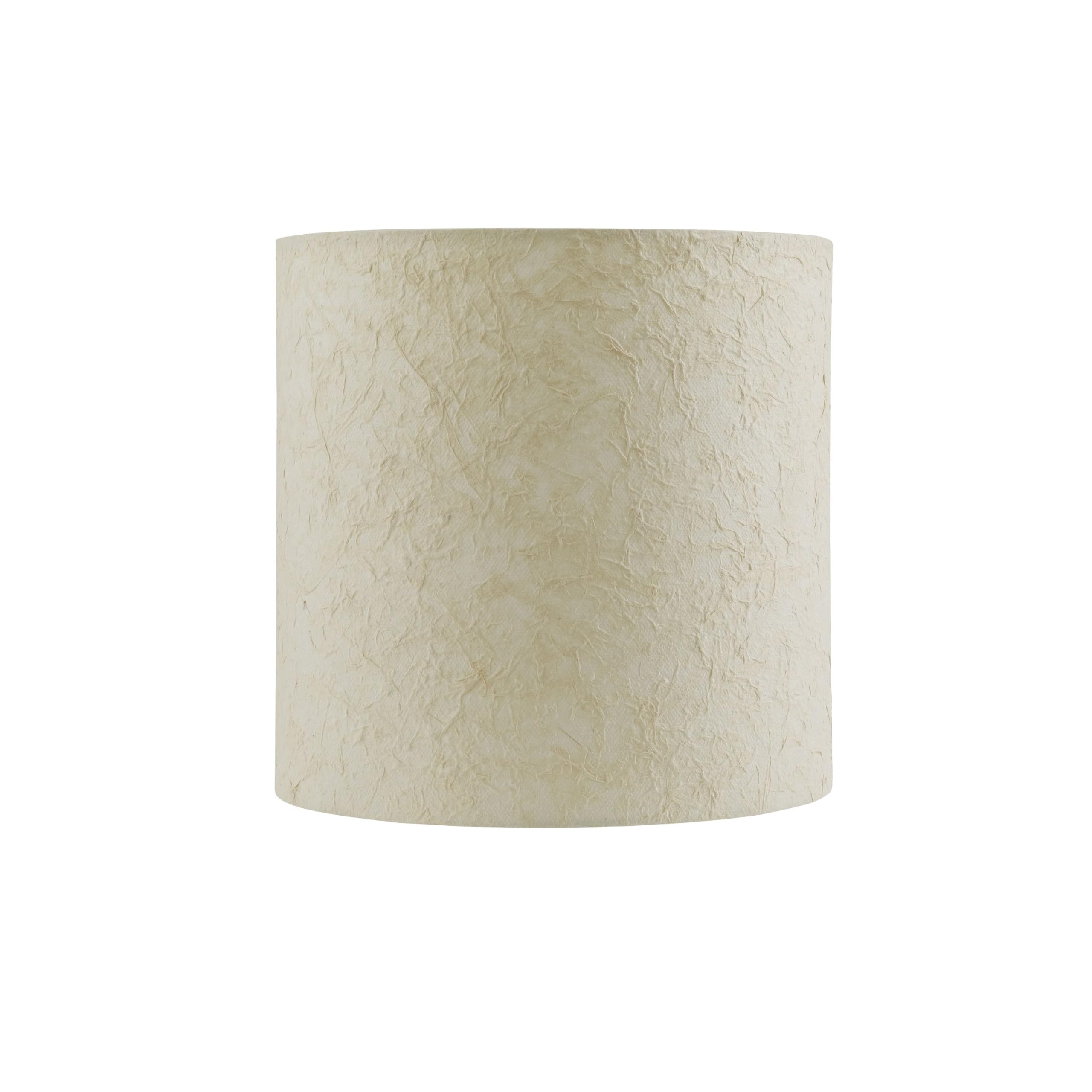 Aspen Creative Drum Lamp Shade, Parchment, 8in Wide, Model 31237, Cylinder Shape