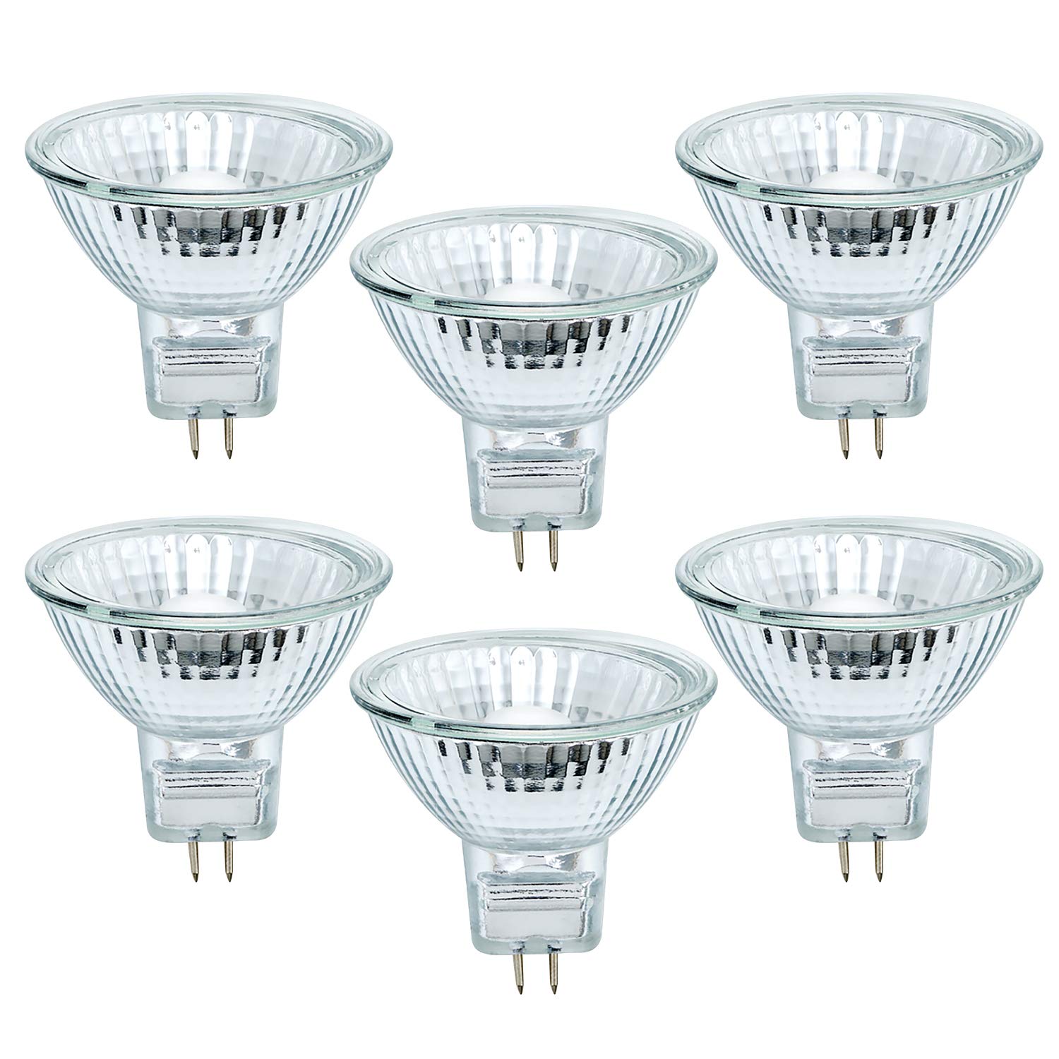 12Vmonster MR11 Halogen Light Bulb 20W GU4 Dimmable Warm White 6 Pack 12V 45° Beam