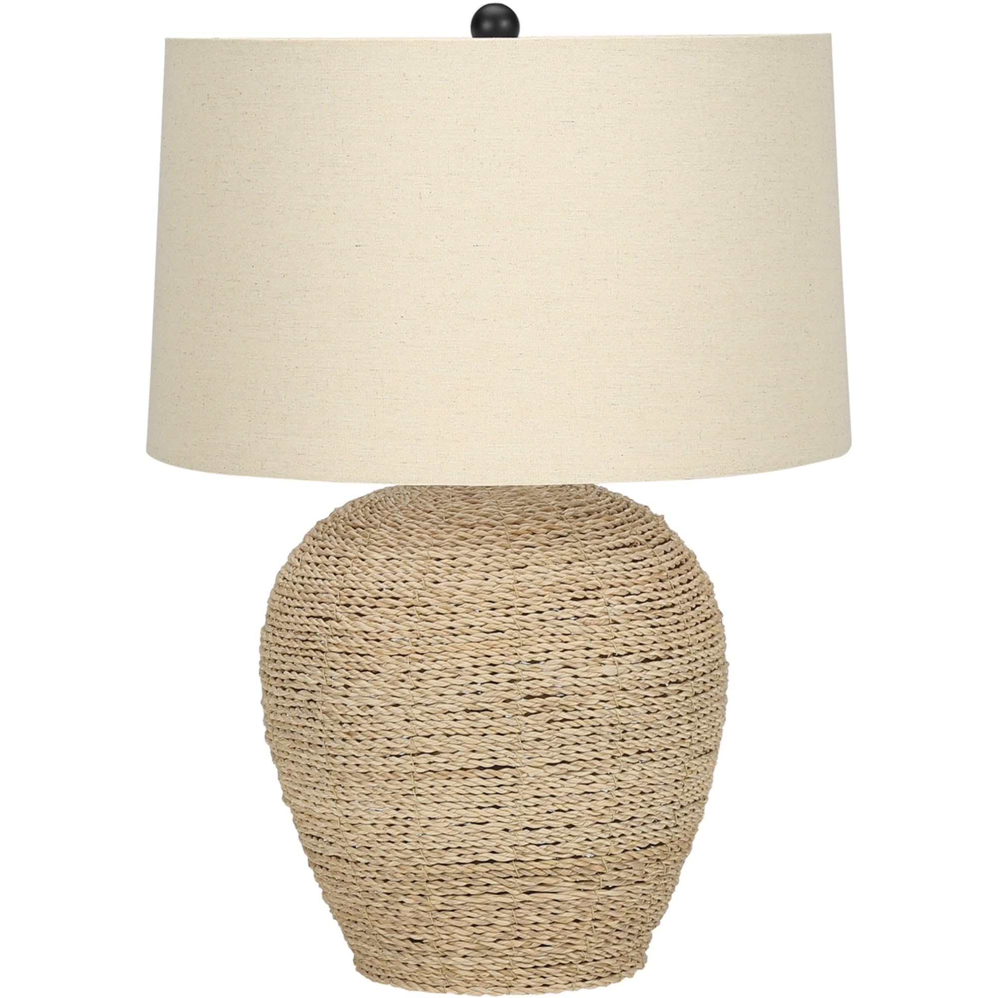 Monarch Specialties I 9713 Lightingtable Lamp, Rattan, Beige Shade, Transitional