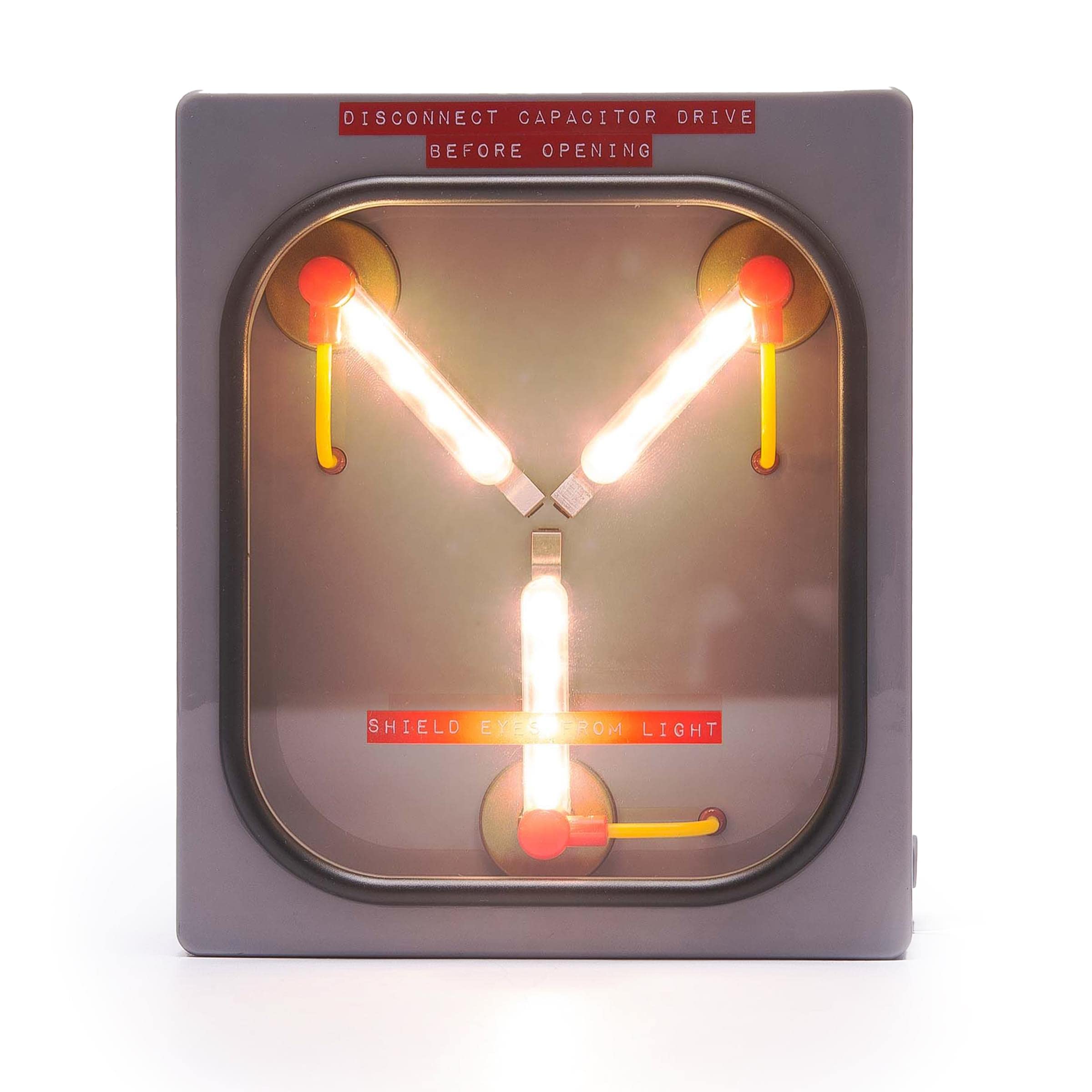 Ukonic Back to the Future Flux Capacitor Replica Mood Light | 6-Inch USB Nightstand Lamp | Gray Home Decor