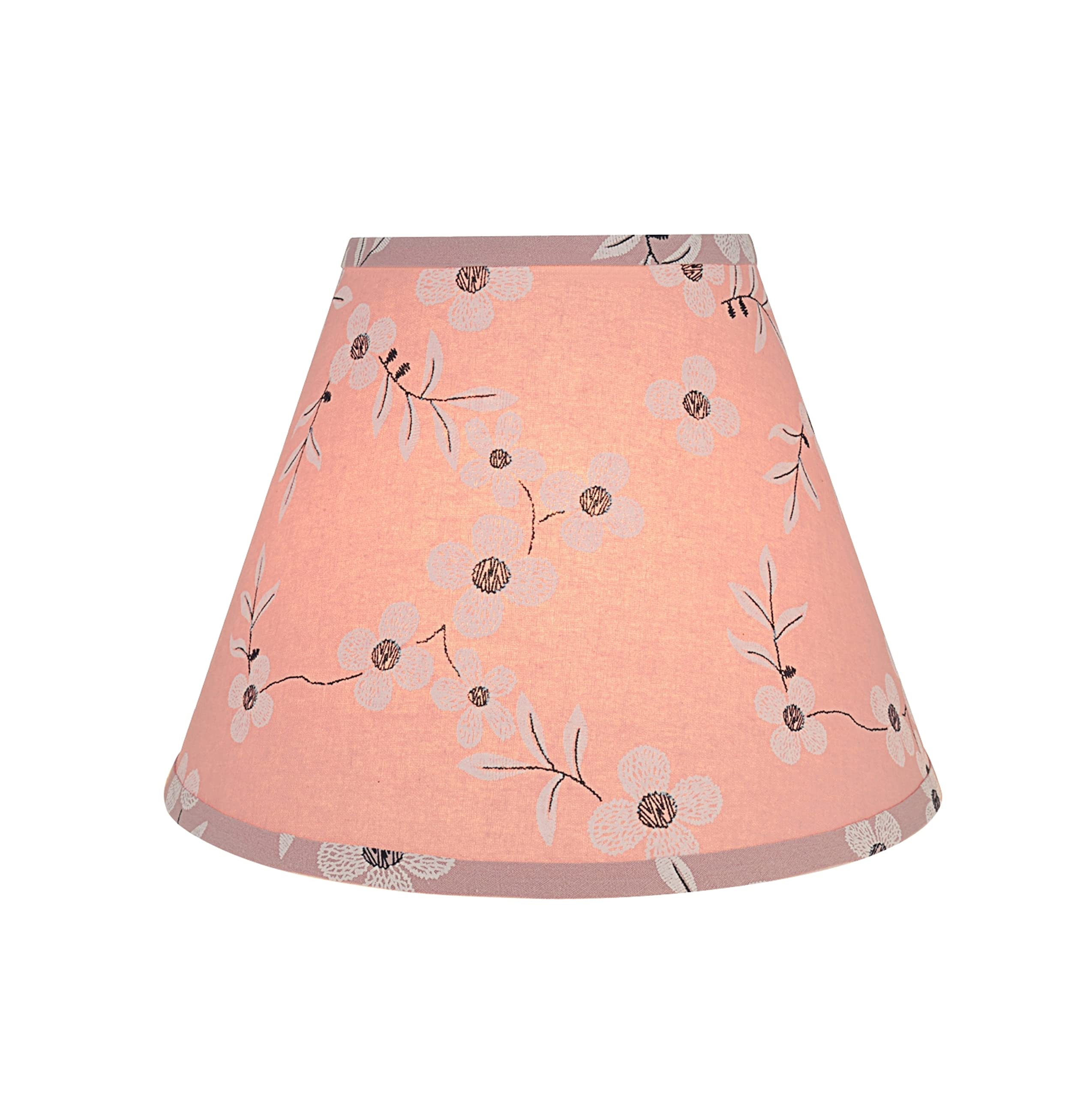 Aspen Creative 32633A Transitional Empire Shape Spider Construction Lamp Shade, Pink, 6&quot; Top X 12&quot; Bottom X 9&quot; Slant Height