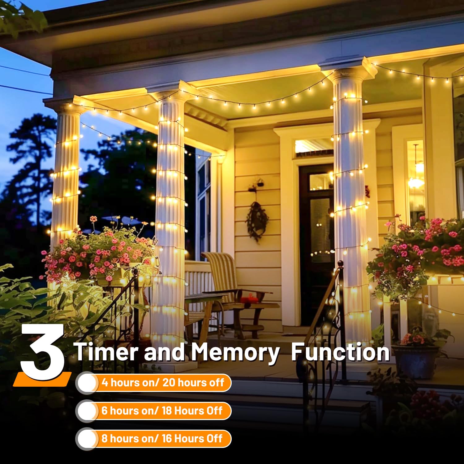 Domolli Christmas Lights 500Led 164 Ft  Waterproof Christmas Tree Lights With 8 Modes  Remote Control 3 Timers & Memory Function Xmas Decorations For House And Holiday (Warm White)