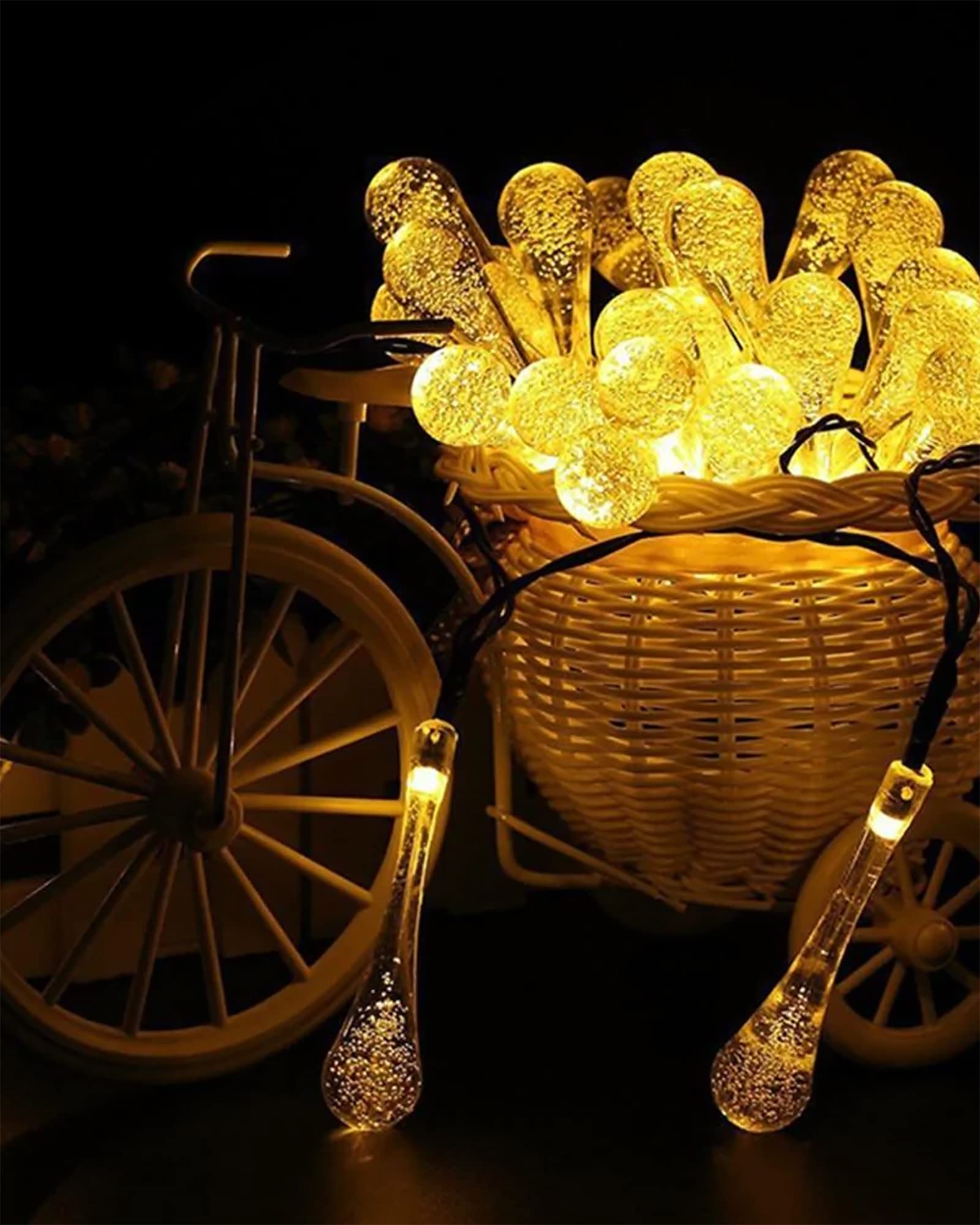 Homesake 50-LED Fairy Copper String Diwali Lights 5m Waterproof, 3AA Battery(Not Included), Warm White (Water Drop)