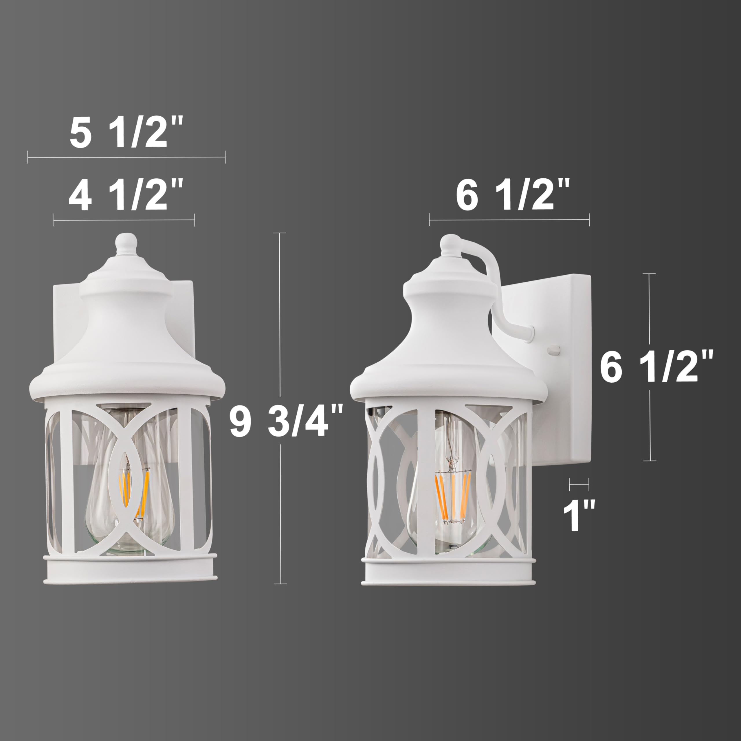 Laplusbelle Outdoor Wall Sconce, White Modern Outdoor Wall Lights, Waterproof Exterior Light Fixture Porch Sconces, Outdoor Ligh