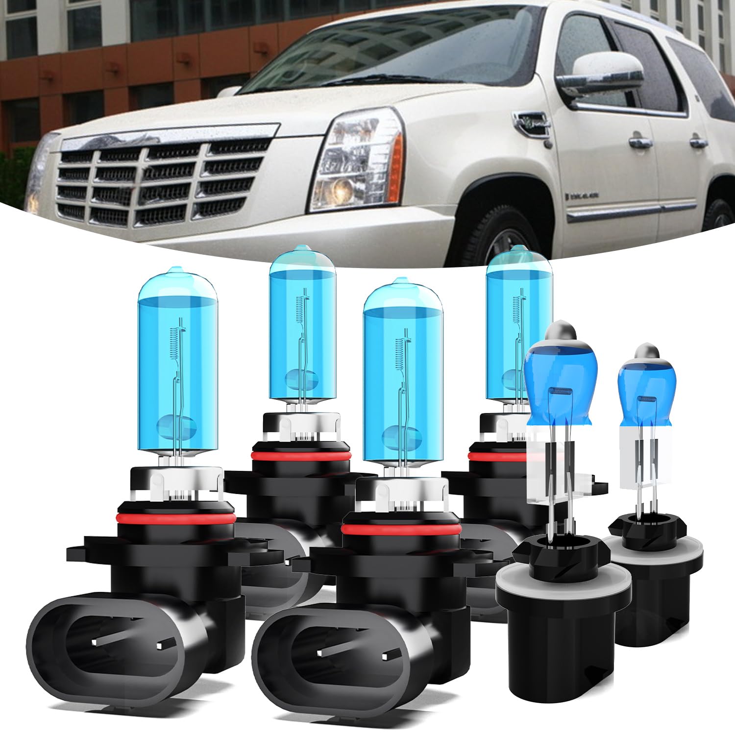 TTDBDAN Headlights Fit For Cadillac Escalade 2002-2004 Halogen Headlight Bulbs,9005/HB3/H10 High Beam+ 9006/HB4 Low Beam+ 880/88