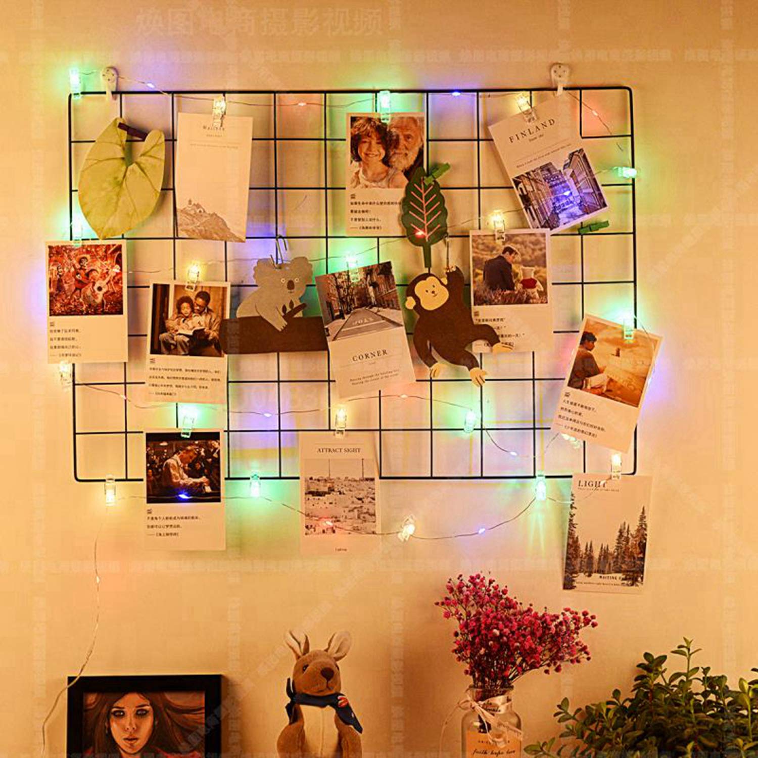 Jmtgnsep 50Led Photo Clips String Lights, Warm White, Battery Powered, 16Ft, Ideal For Indoor Decoration, Christmas, Party, Wedding