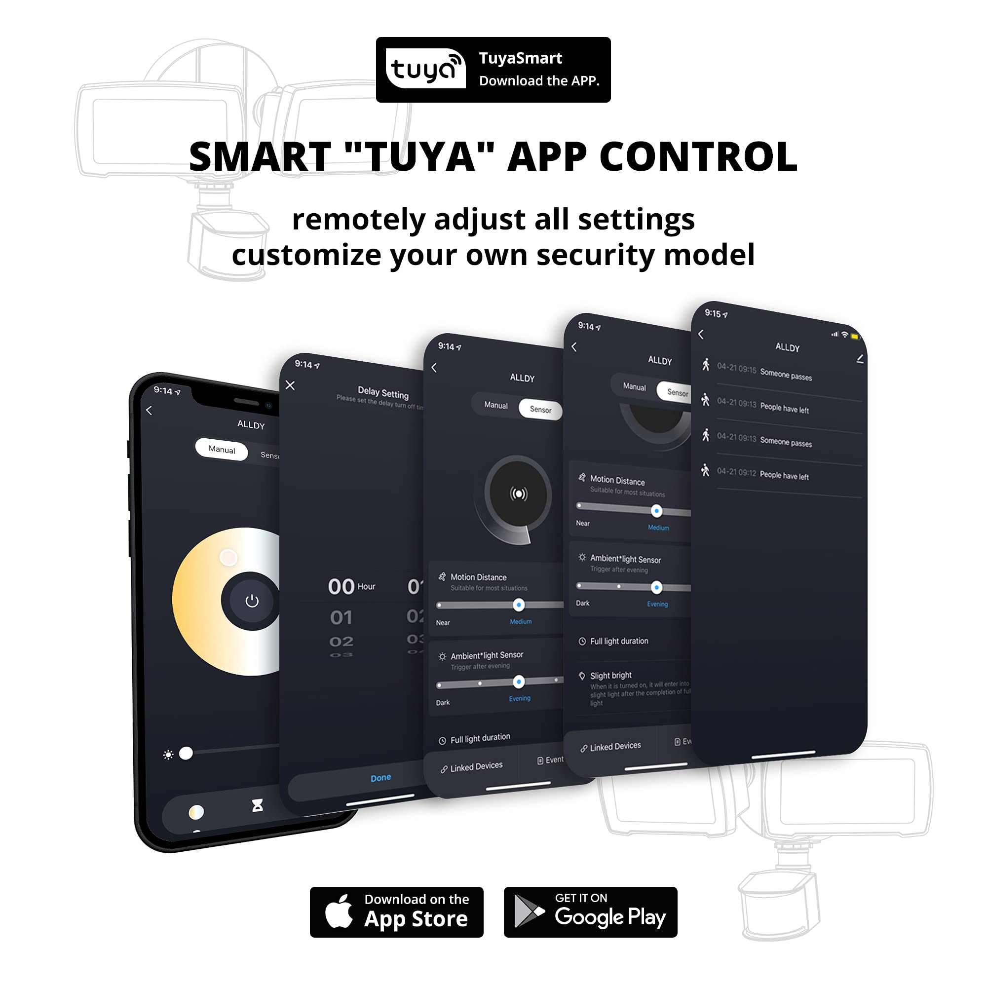 Ume Smart Wifi Led Security Light, Motion Sensor, 3000Lm, Works With Alexa/Google, Waterproof