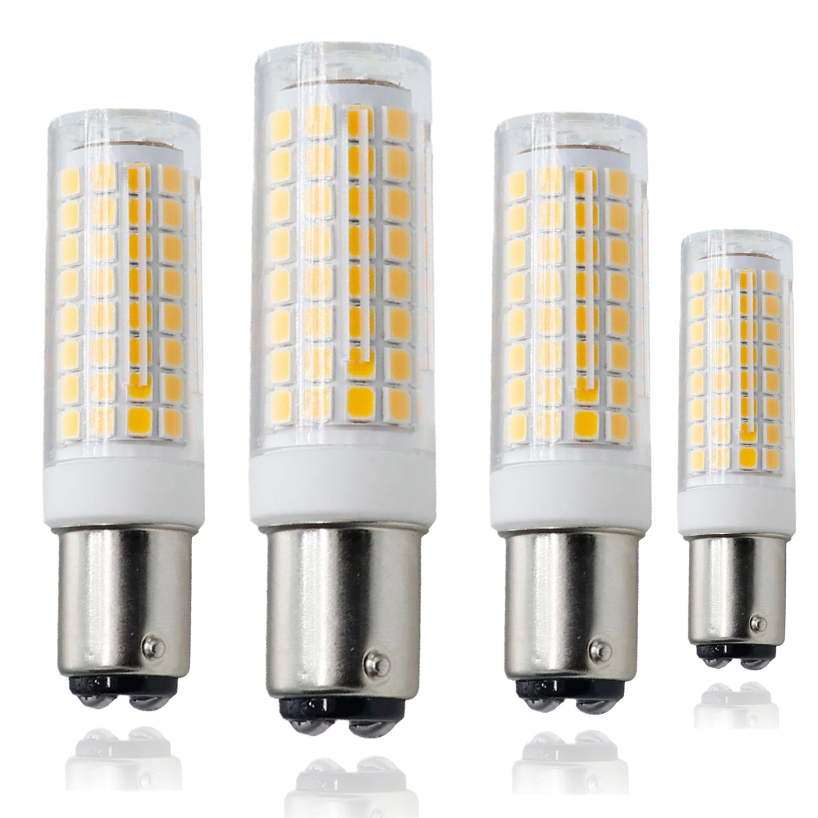 Zssxoled Ba15D Led Bulb 120 Volt Dimmable 6W Double Contact Bayonet Base 60W T3/T4 Halogen Equivalent, Ba15D Led Corn Bulb Warm 