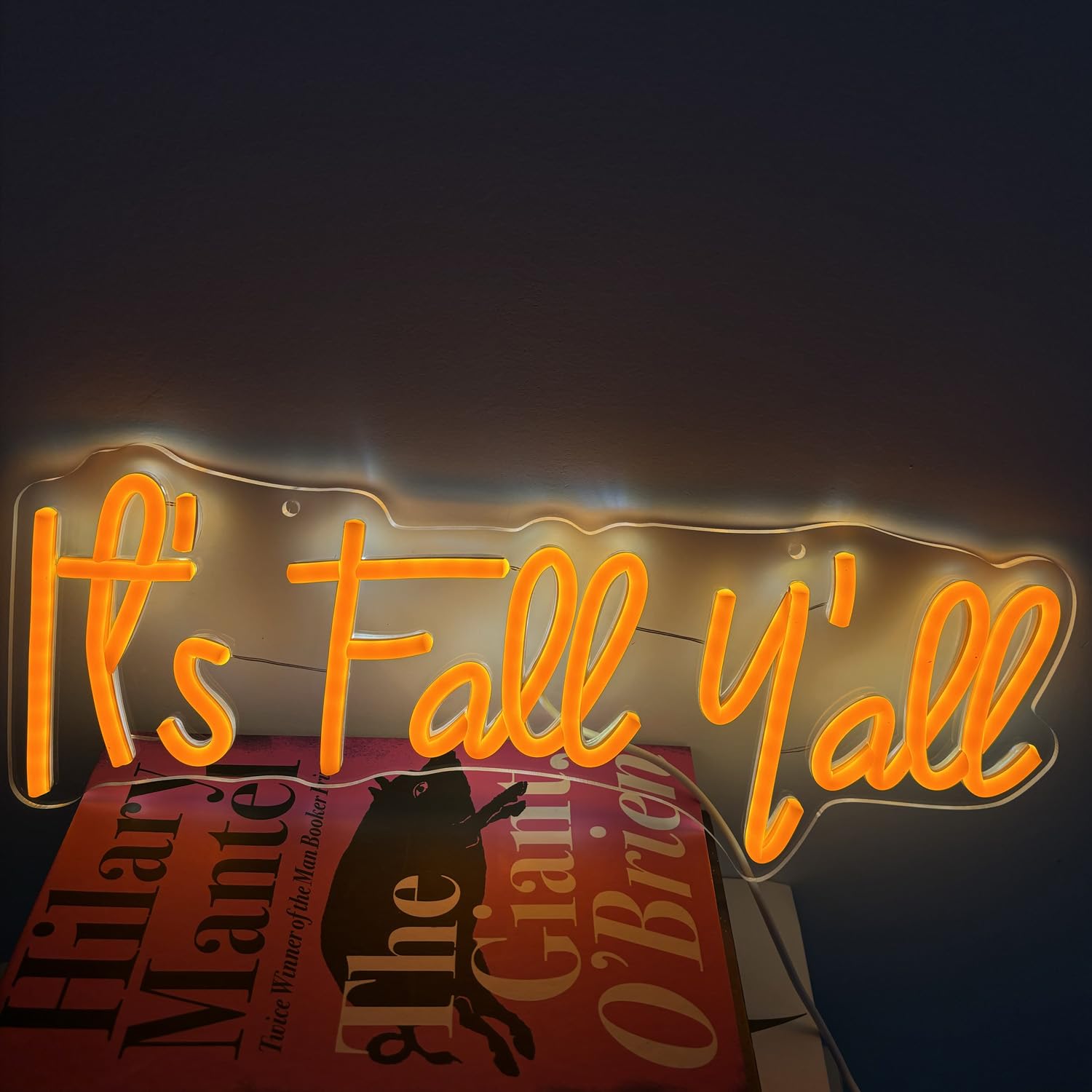 Its Fall Yall Led Neon Sign Light Wall Art Night Lamp With Dimmable Switch And Hanging Chain For Autumn Thanksgiving Home Fireplace Outdoor Garden Door Desktop Hanging Ornaments