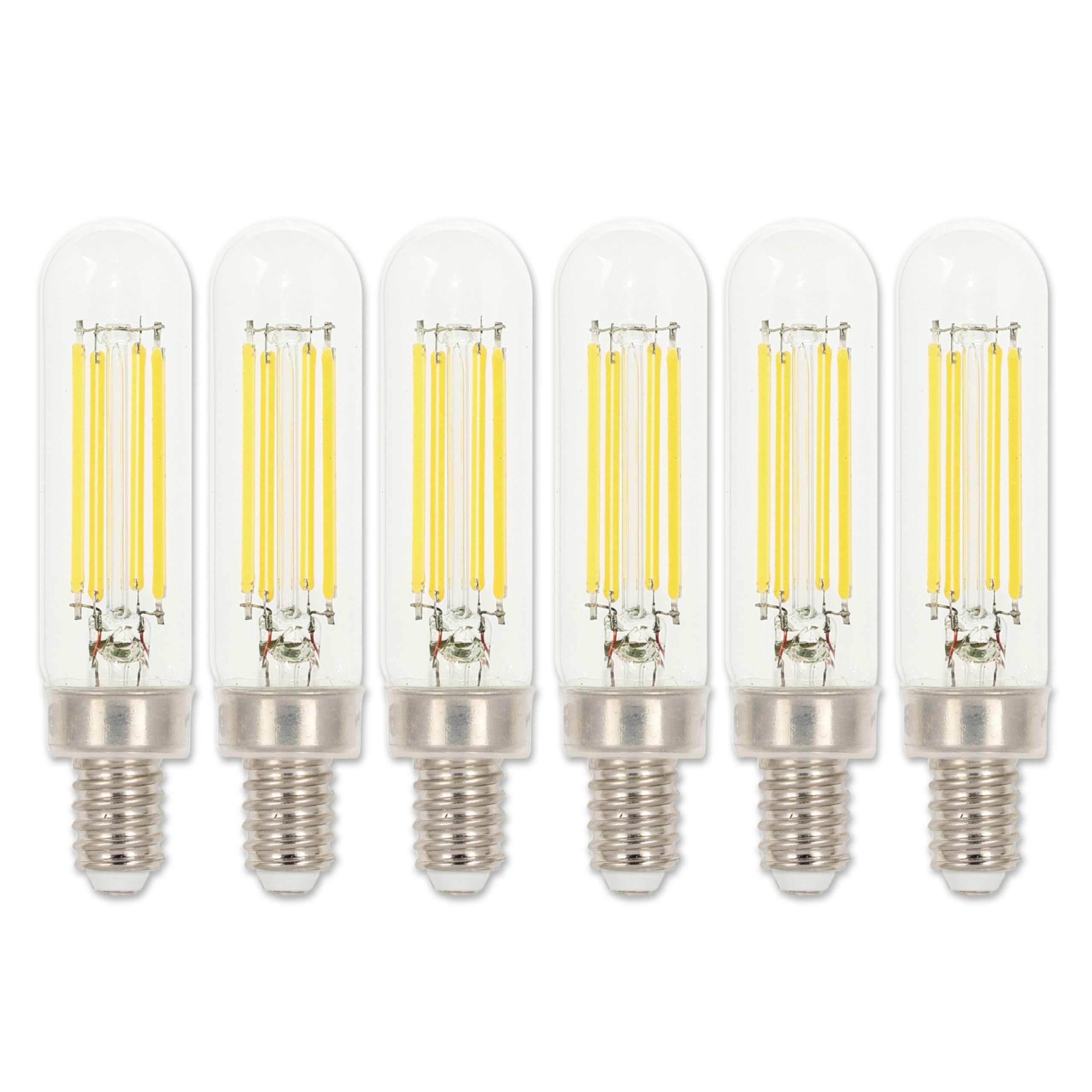 Westinghouse Lighting 5334020 5 Watt (60 Watt Equivalent) T6 Dimmable Clear Filament Led Light Bulb, Candelabra Base, 6 Pack
