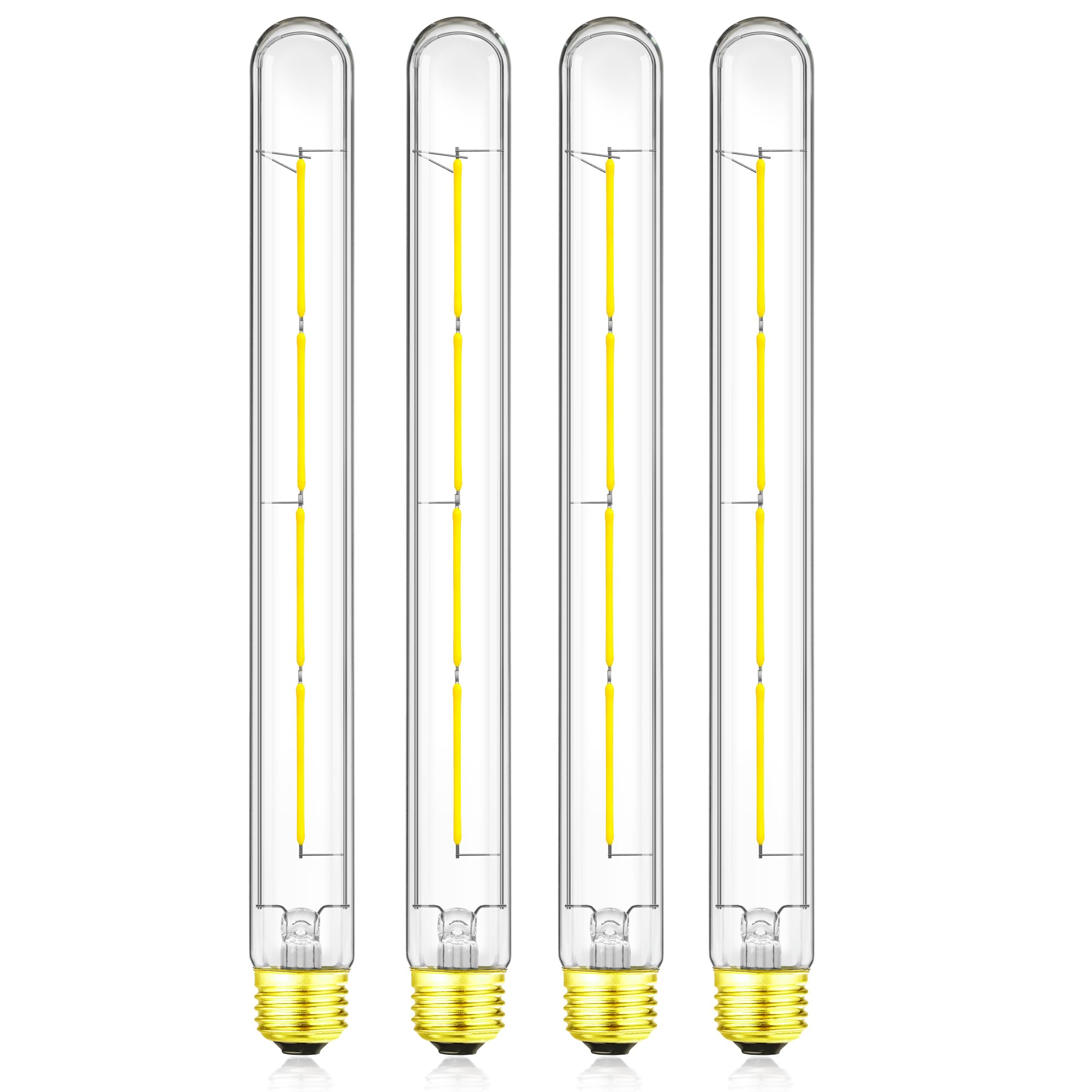 XININSUN T300 LED Bulb, 11.8 Inch Tubular Light, Dimmable, Clear Glass, E26 10W, 100W Equivalent, 1000lm