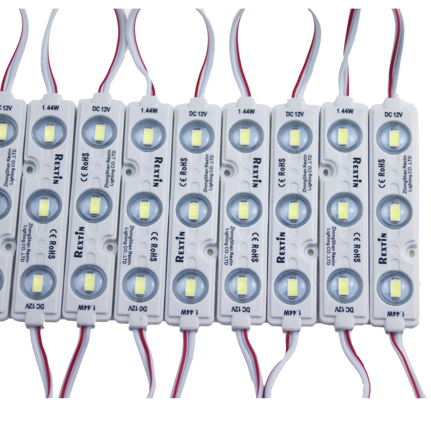 Rextin Super Bright 200Pcs 3 Led Module Warm White 5630 5730 Smd 40-45Lm Per Led Waterproof Decorative Light For Letter Sign Adv