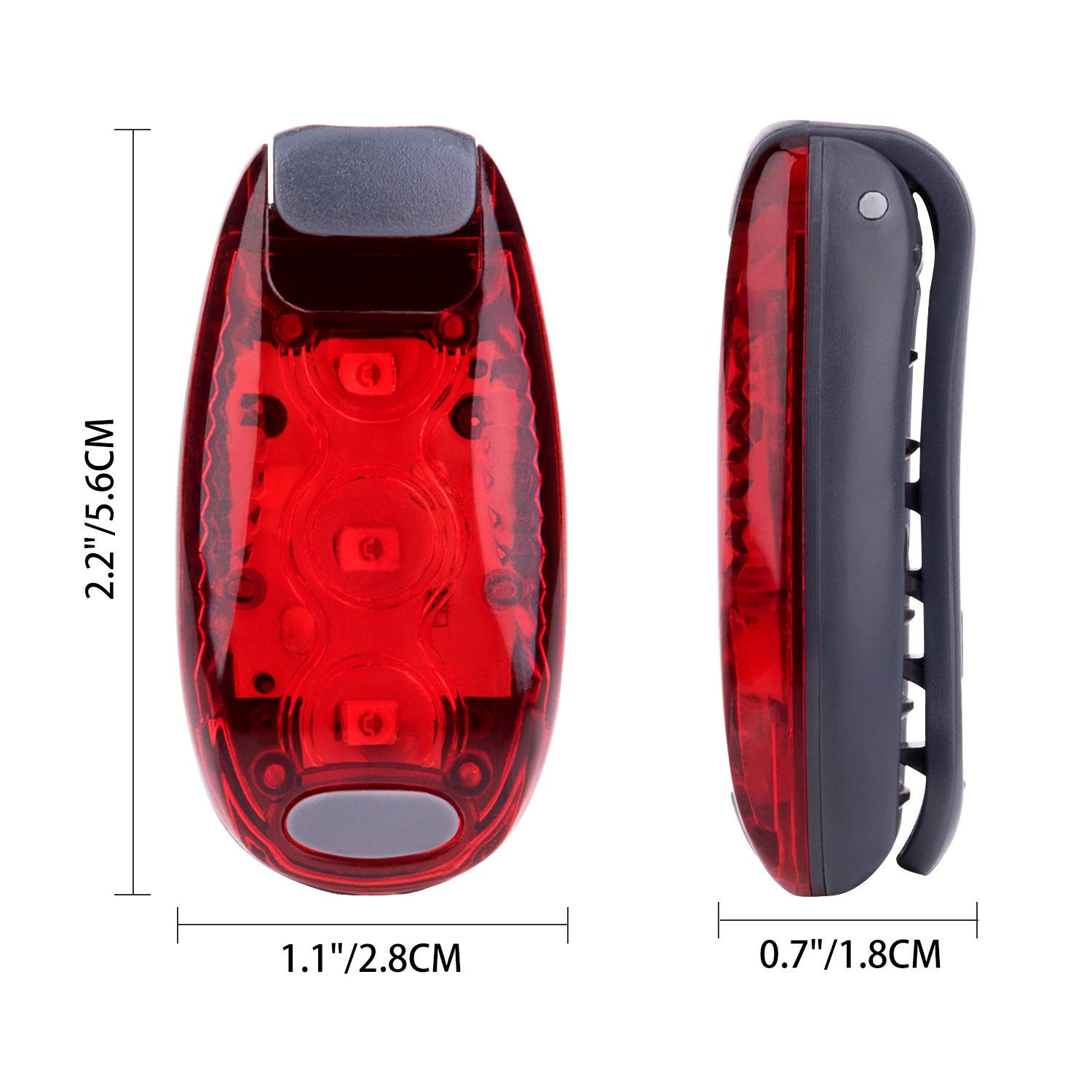 Awpeye 9 Pack LED Safety Lights, High Visibility Strobe for Running, Clip-On, Multicolor, Model 9GEHSJSD