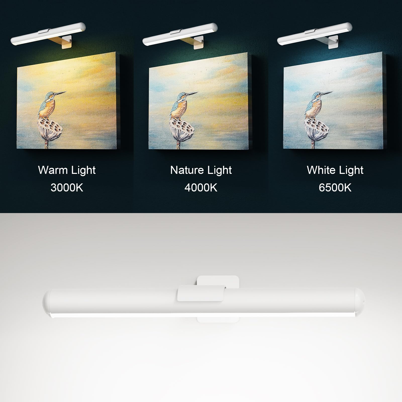 Swatia Picture Light, Rechargeable Wall Lights 4000M Ahbattery Powered Wall Light, Suse Forart Lighting For Paintings, Gallery W