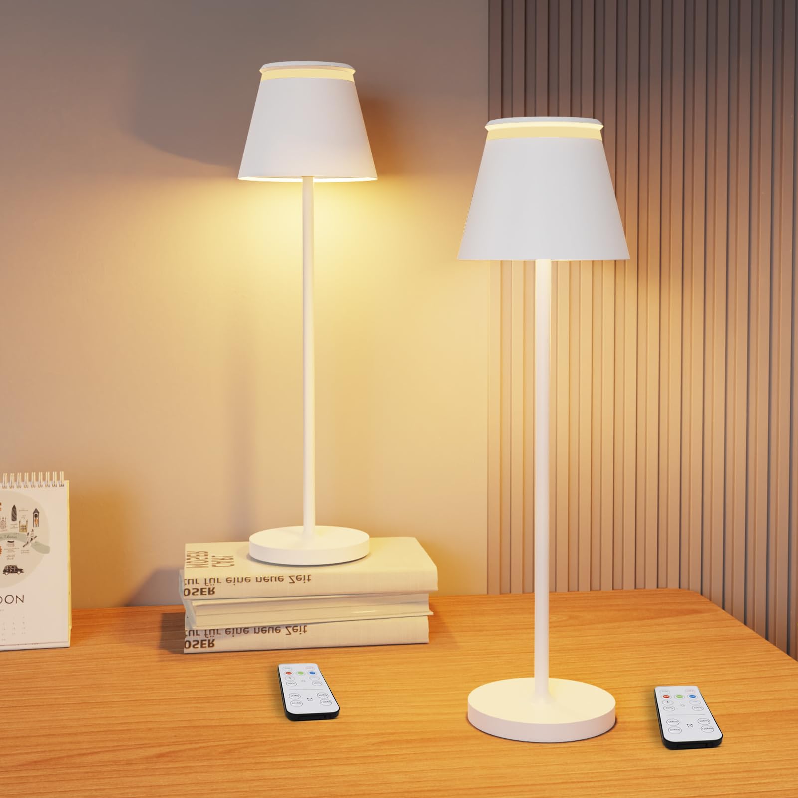 Yupola Cordless Table Lamp Rechargeable Set Of 2,Battery Operated Desk Lamp 5000Mah,Waterproof Touch Dimmable Light With Remote,