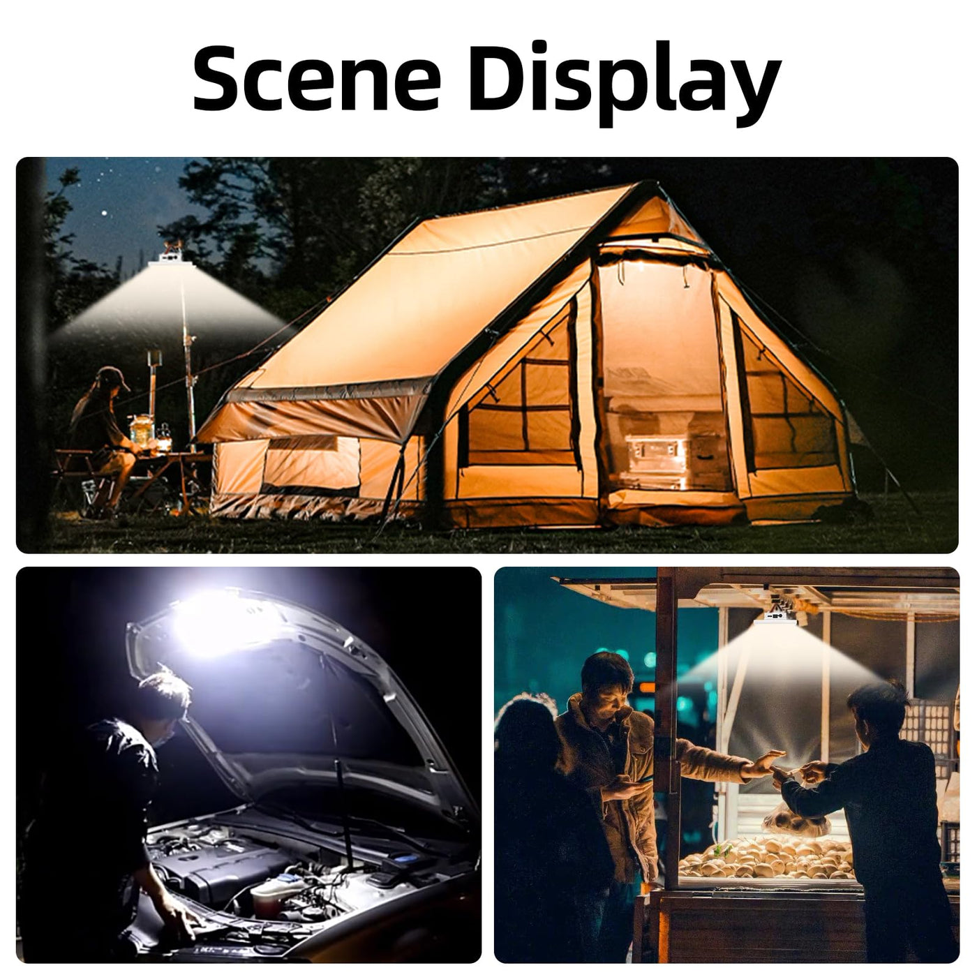 led tent lamp Tent Light Rechargeable Hanging Flashlight Ultra Bright Led Camping La –  Lightsdaddy