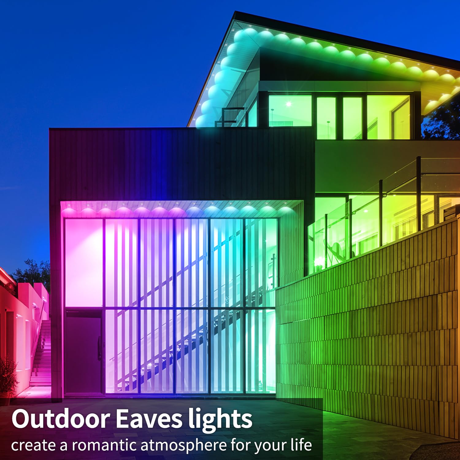 Yocrostar IP67 Waterproof Eave Light, 500ft RGB Outdoor LED Decoration, Model YXY-006, Ideal for Halloween, Christmas, and Parties