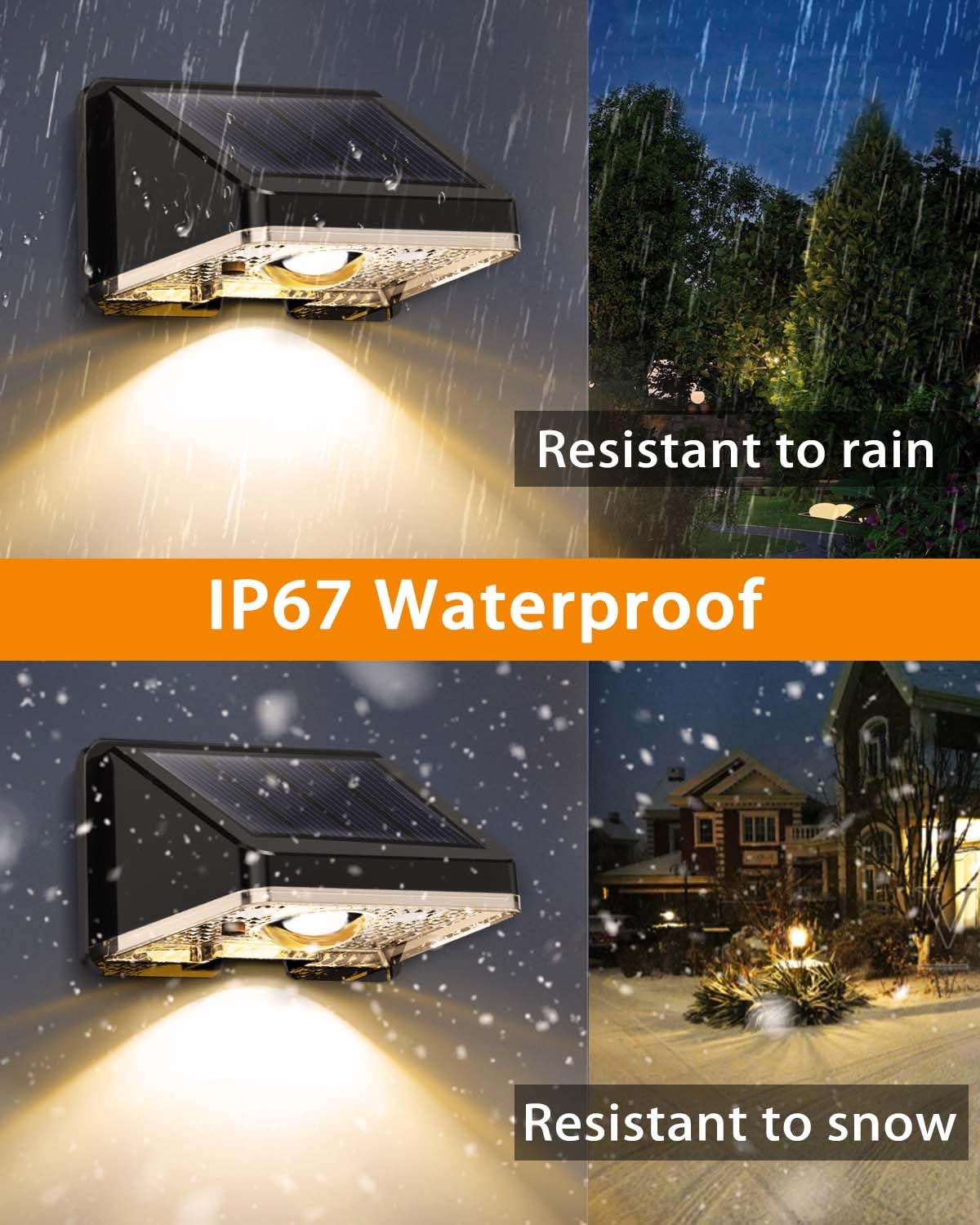 Solar Fence Lights Outdoor 8-Pack | Ip67 Waterproof Wall Lights | Dusk To Dawn Auto-On/Off, Easy To Install | Decorative Solar L
