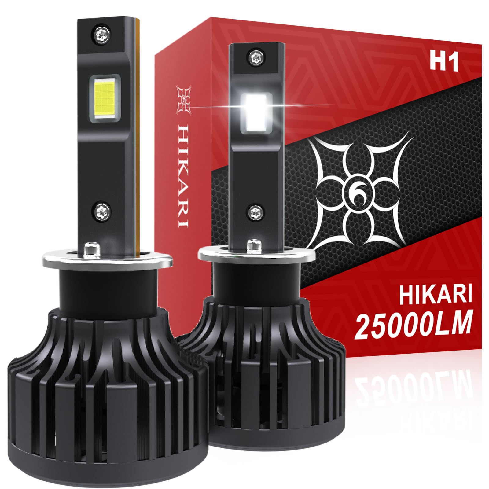 HIKARI H1 LED Bulbs 40000LM 45W Cool White 6000K IP68 Waterproof Foglight