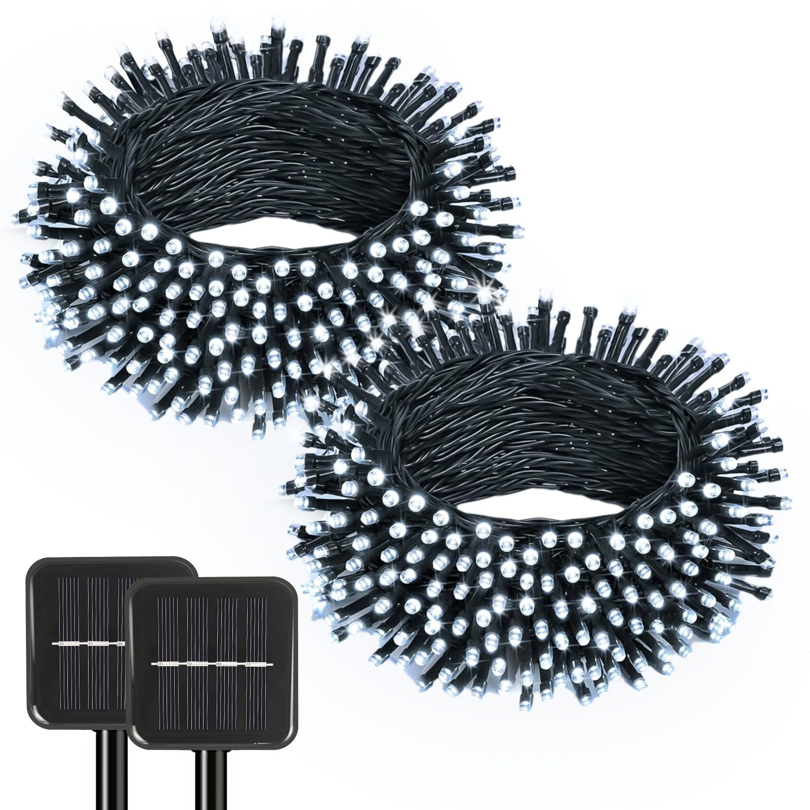 Syouhome 2 Pack Solar String Lights Outdoor, 200 Led Extra-Long 78Ft Solar Lights Outdoor With 8 Lighting Modes, Ip65 Waterproof