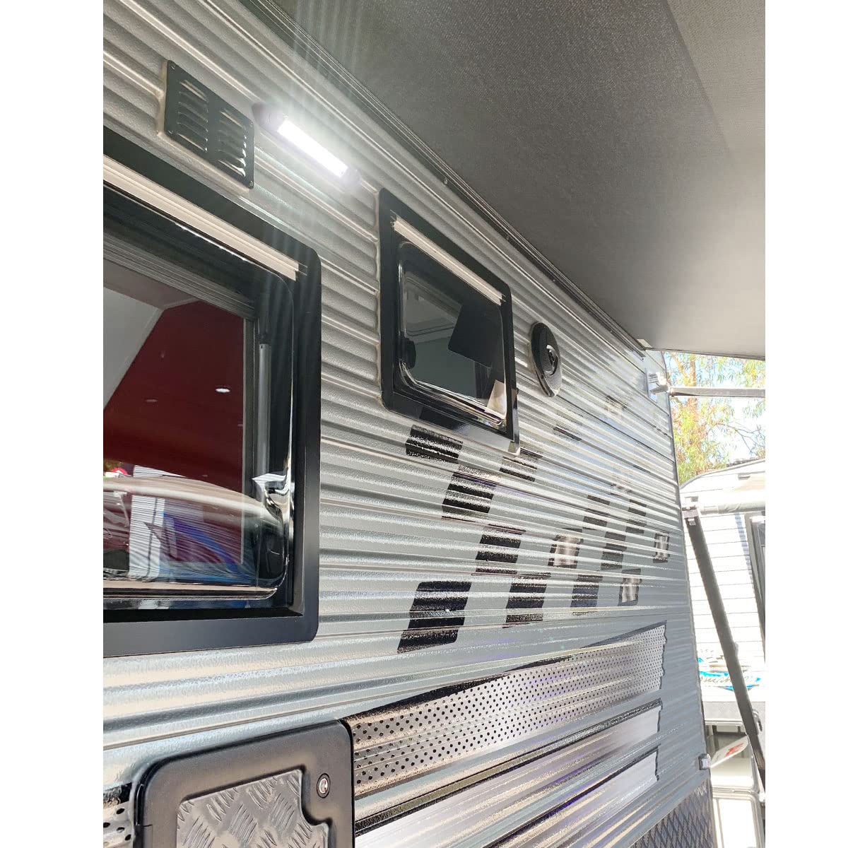 Dream Lighting RV Exterior Awning Light Fixture, 10 Inch, 12V, 5.4W, 350 Lumens, Cool White, Model 613512C, White Housing