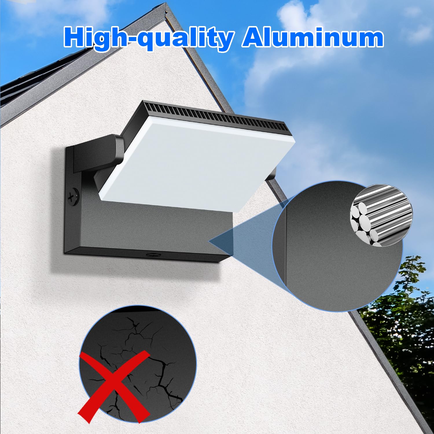 Juyace 120W Led Wall Pack Light Outdoor Security Flood Lighting Exterior Fixtures 360 Rotation 5000K For Garage Yard Barn Area Backyard Building