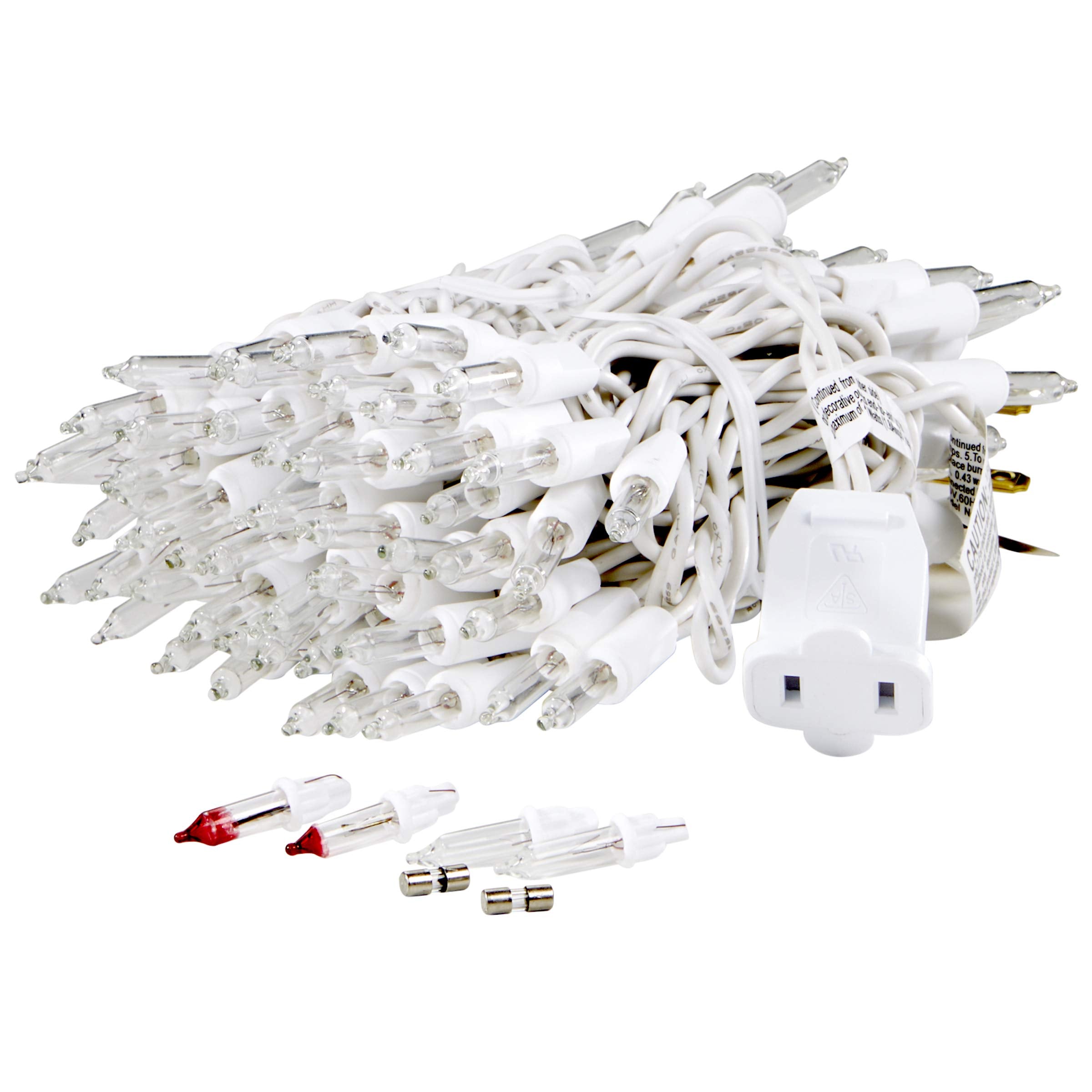 Holiday Joy Mini String Lights - 100 Clear White Lights on White Wire for Indoor/Outdoor Use - Model 14544850