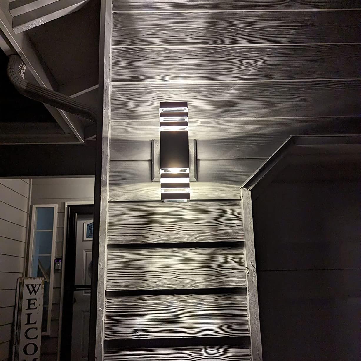 Zsmaiku 2 Pack Led Up And Down Outdoor Lights, 14W Ip65 Warm White Sconce For Patio & Garage