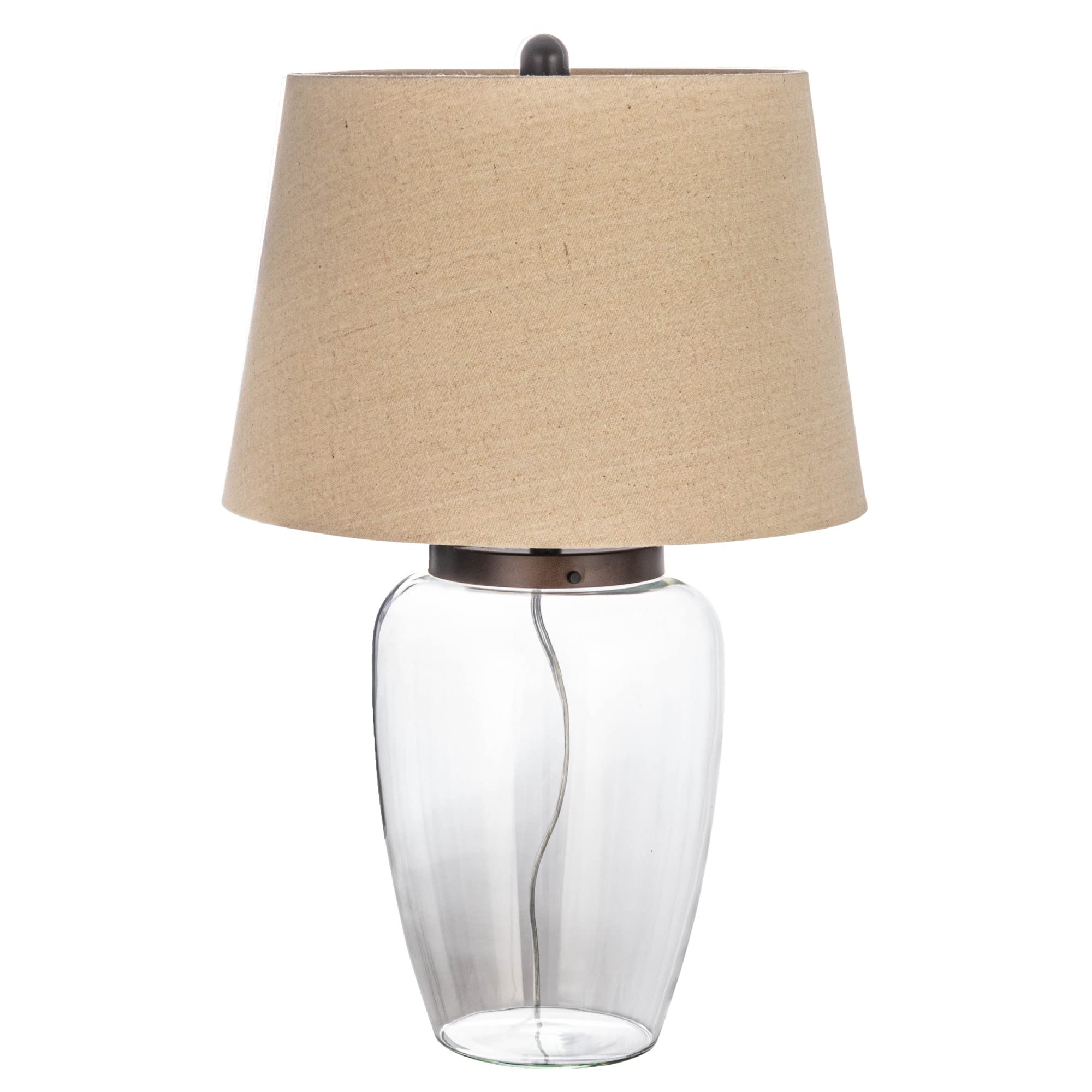 Creative Co-Op Glass Fillable Table Lamp with Shade