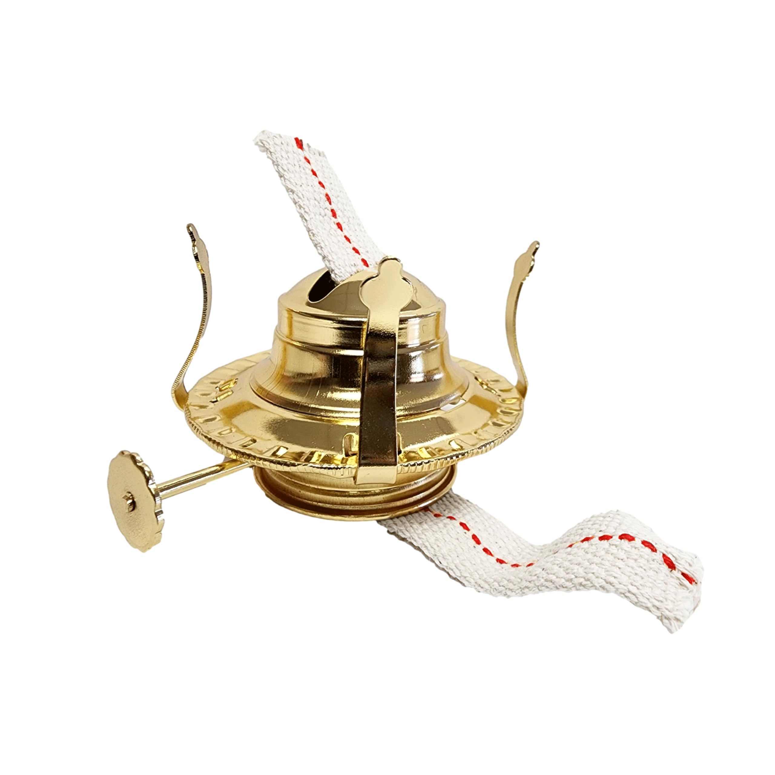 Light Of Mine - #2 Brass Plated Burners With Nonremoveable Reduction Ring For Antique Hurricane Lamps (No2, 1Pk)