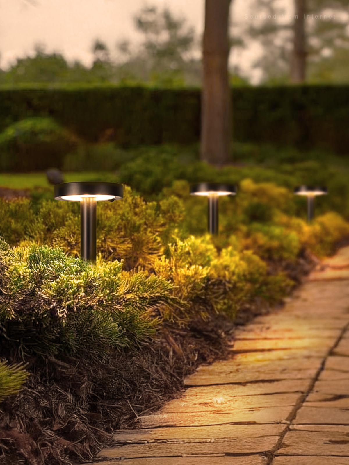 LEONLITE 2CCT Solar Powered Path Lights, 50/100% Dimmable, Auto Dusk to Dawn Landscape Pathway Lights for Sidewalk, Driveway, Ga